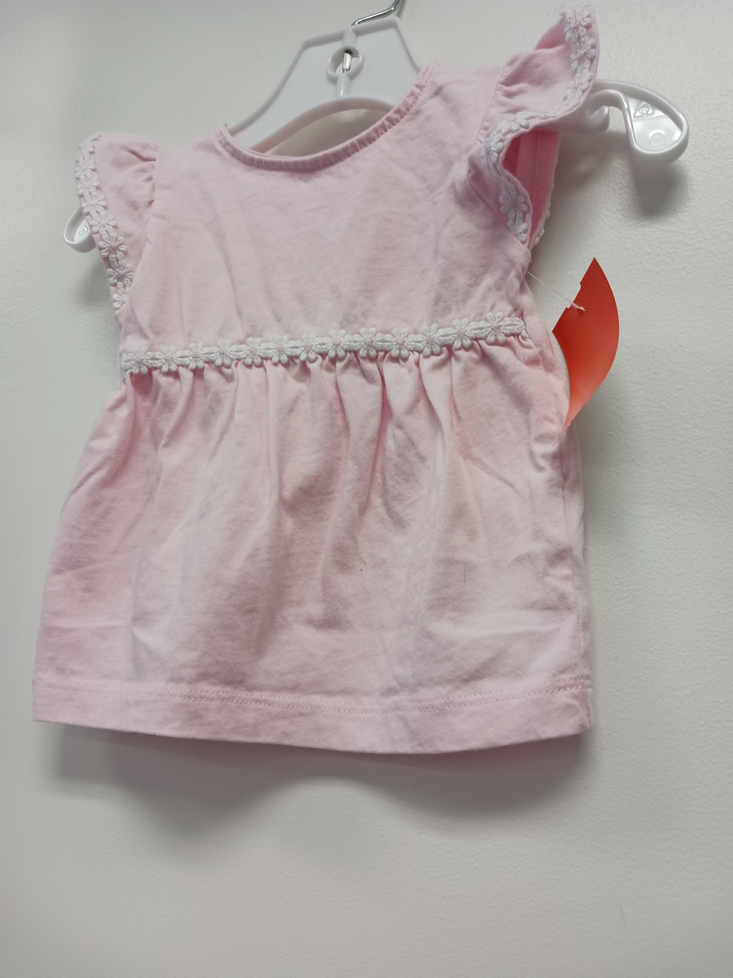 Pink/White Flower Carters Shirt, 6M G