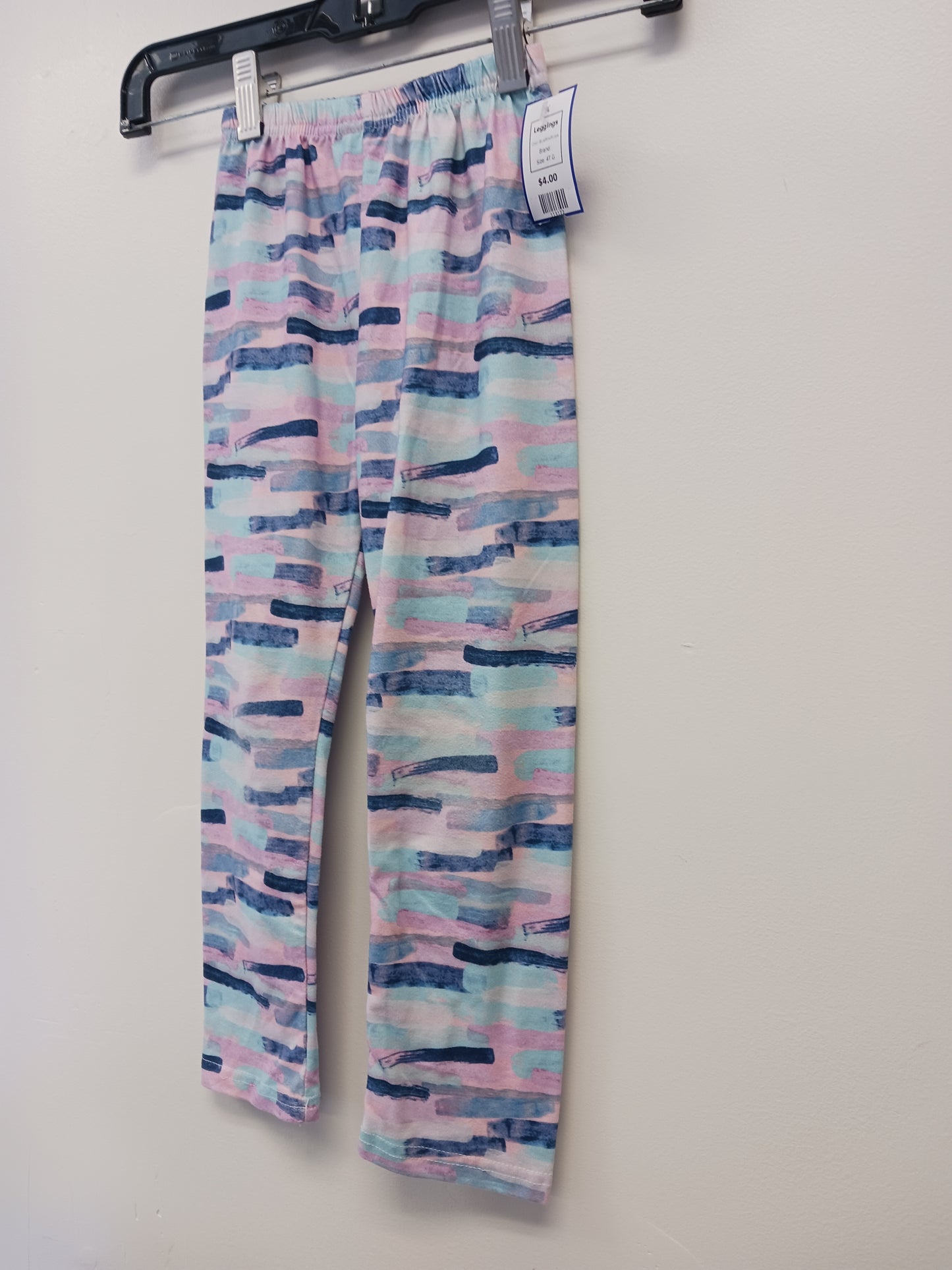 Blue/Pink/Purple Leggings, 4T G