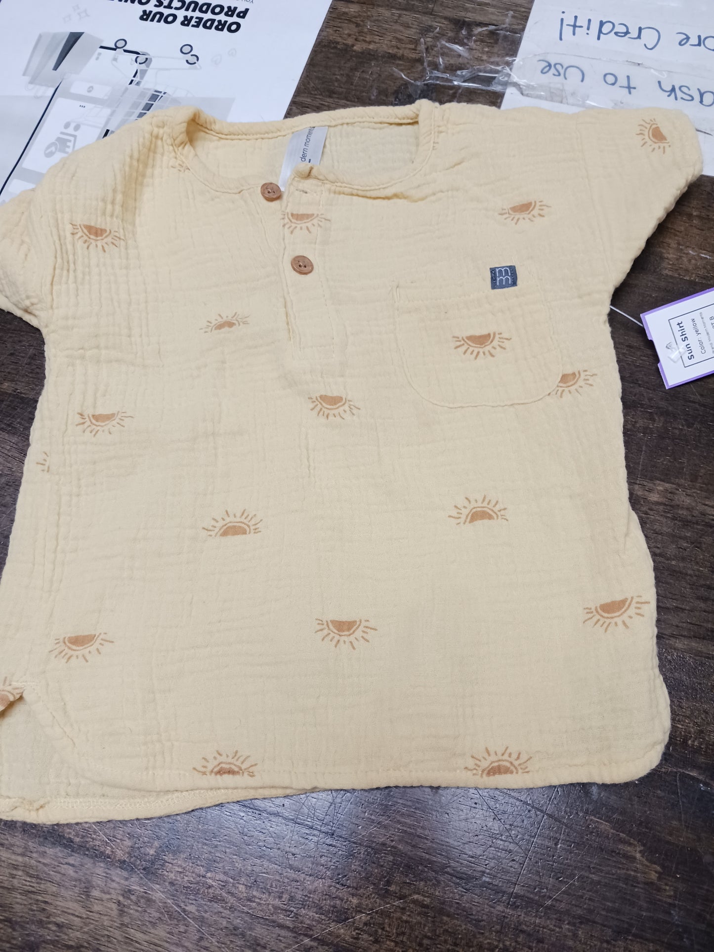 yellow Modern Moments Sun Shirt, 2T B