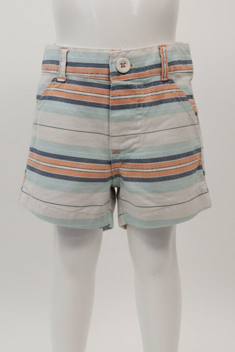 White/Blue/Orange Striped Cherokee Shorts, 3M B