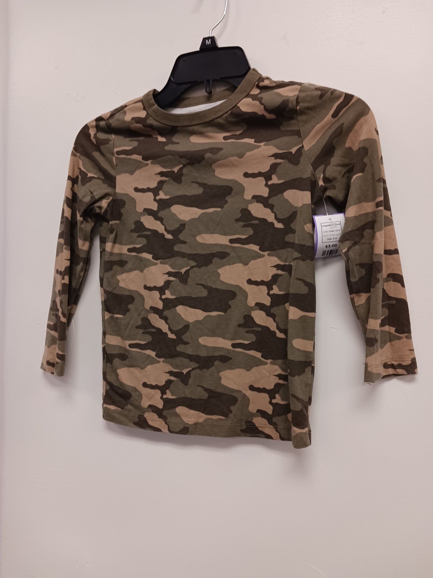 Green Camo Wonder Nation Longsleeve Shirt, 6 B