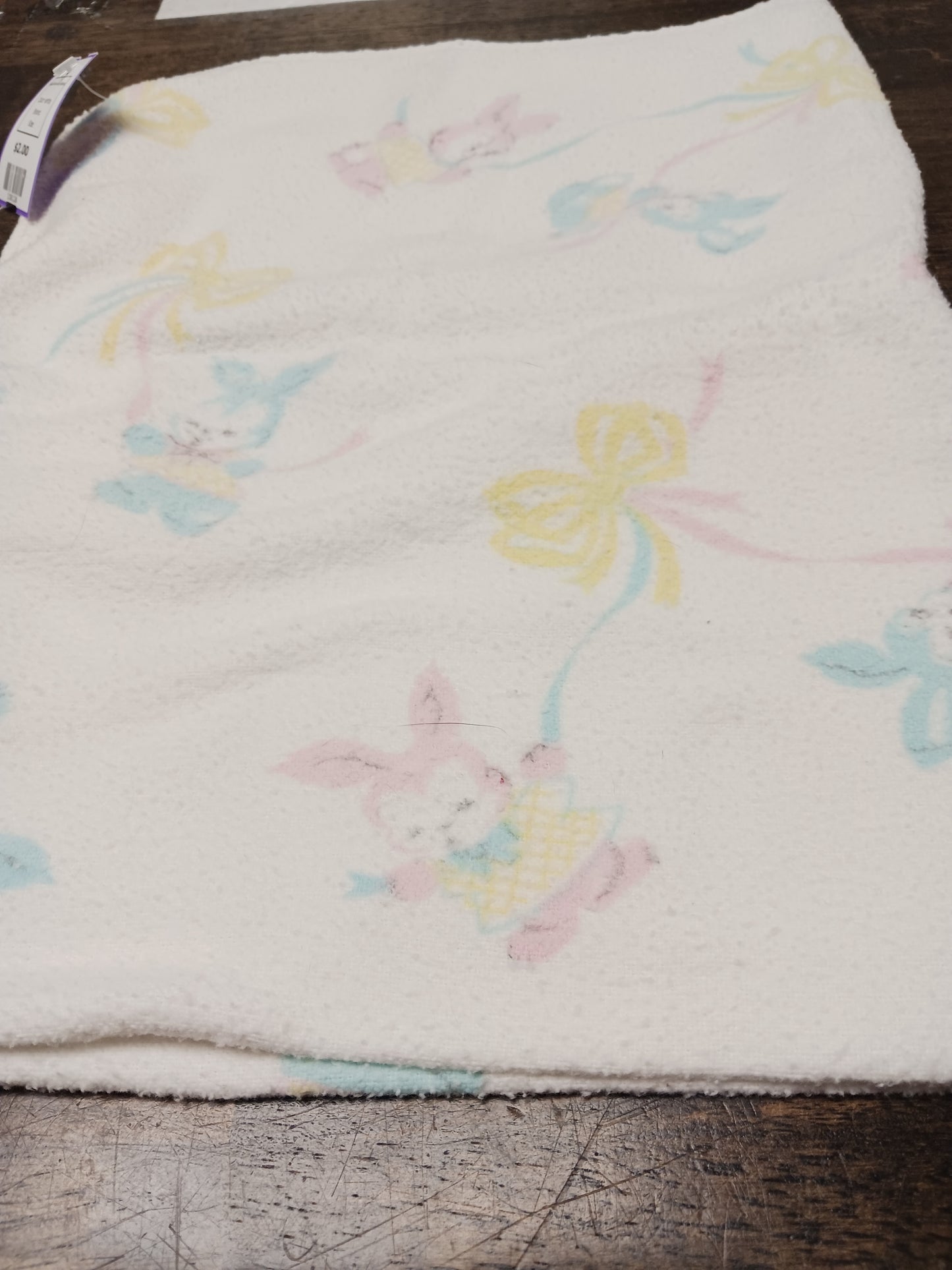 white Rabbit Receiving Blanket