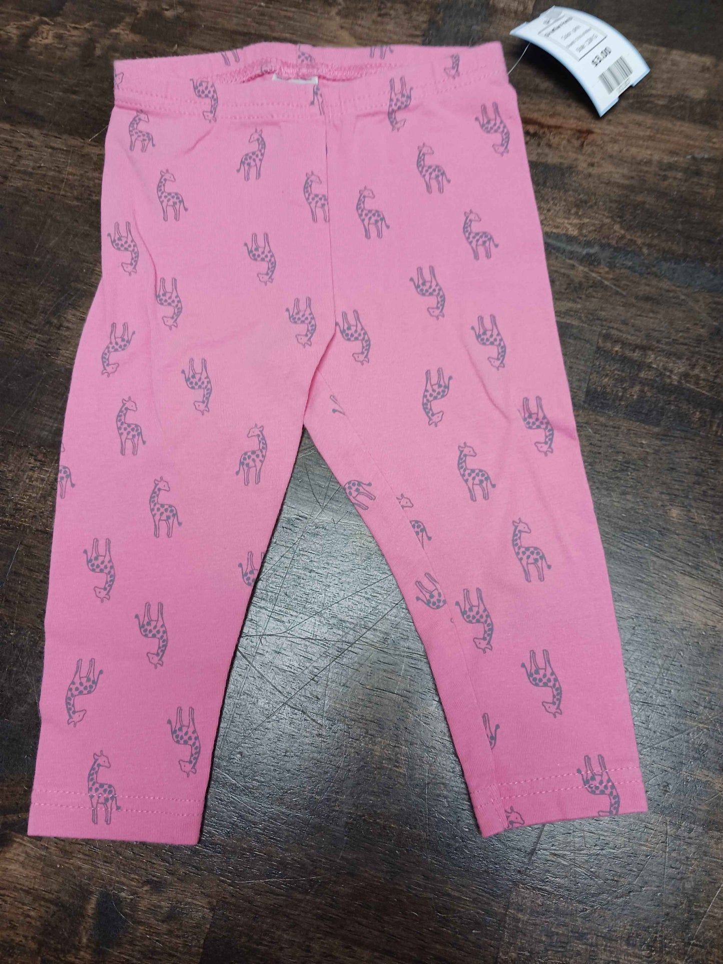 pink Child of Mine Giraffee Pants, 12M G