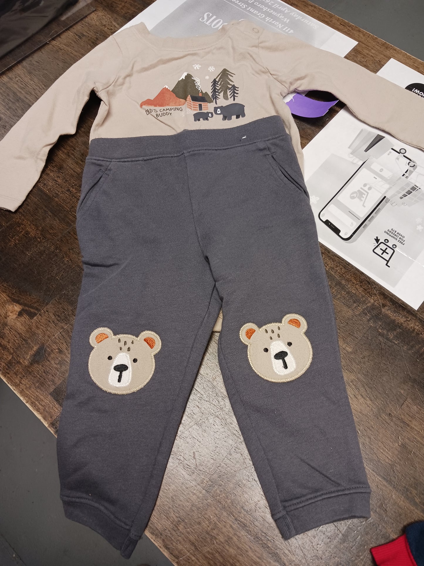 Grey/Brown Garanimals Outfit, 2T B