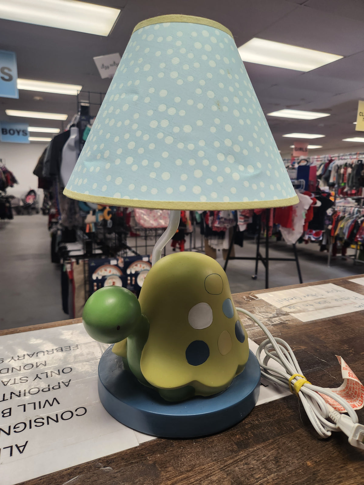 Blue/Green Turtle Lamp