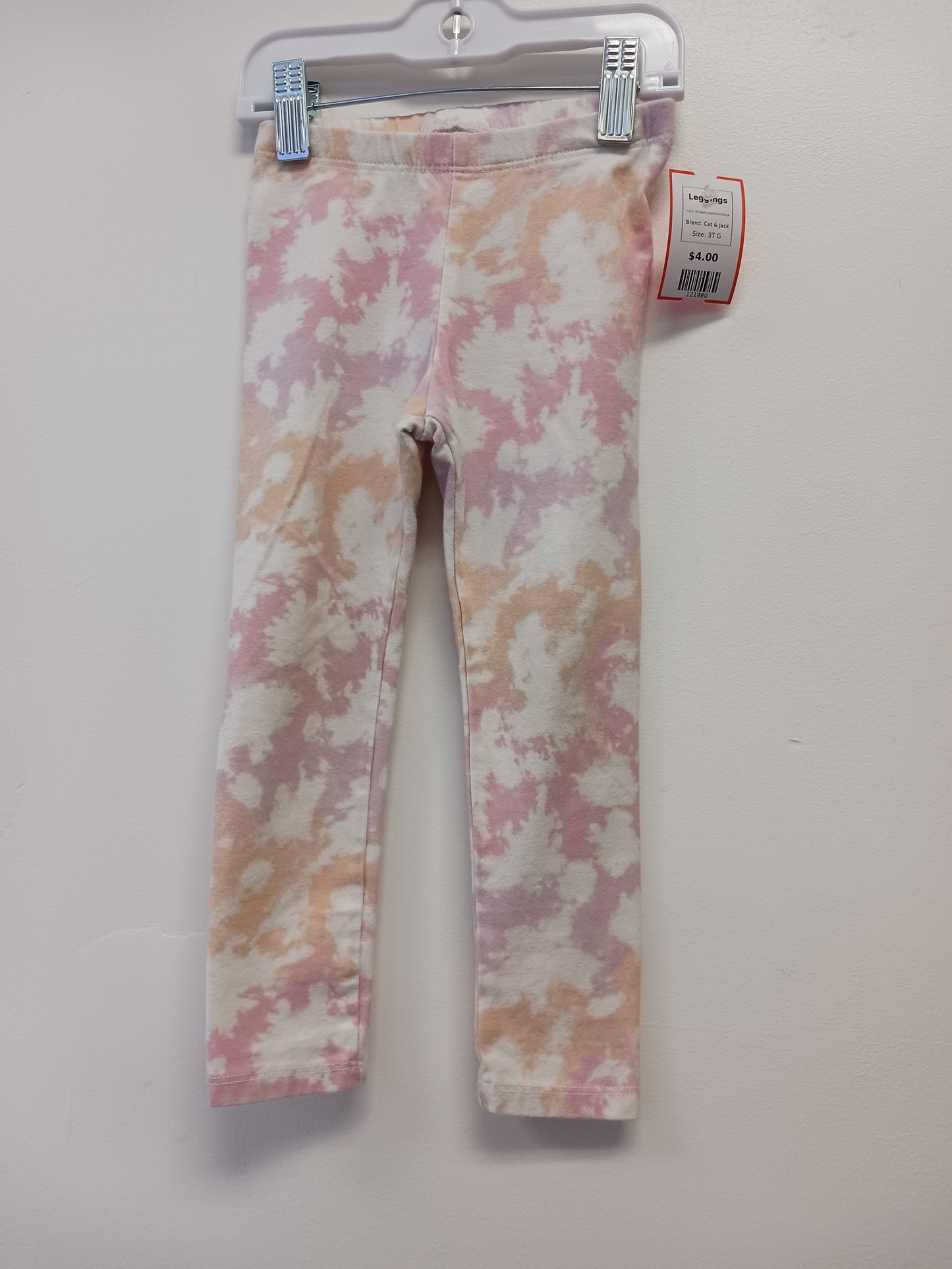 White/Purple/Pink/Orange Cat & Jack Leggings, 3T G