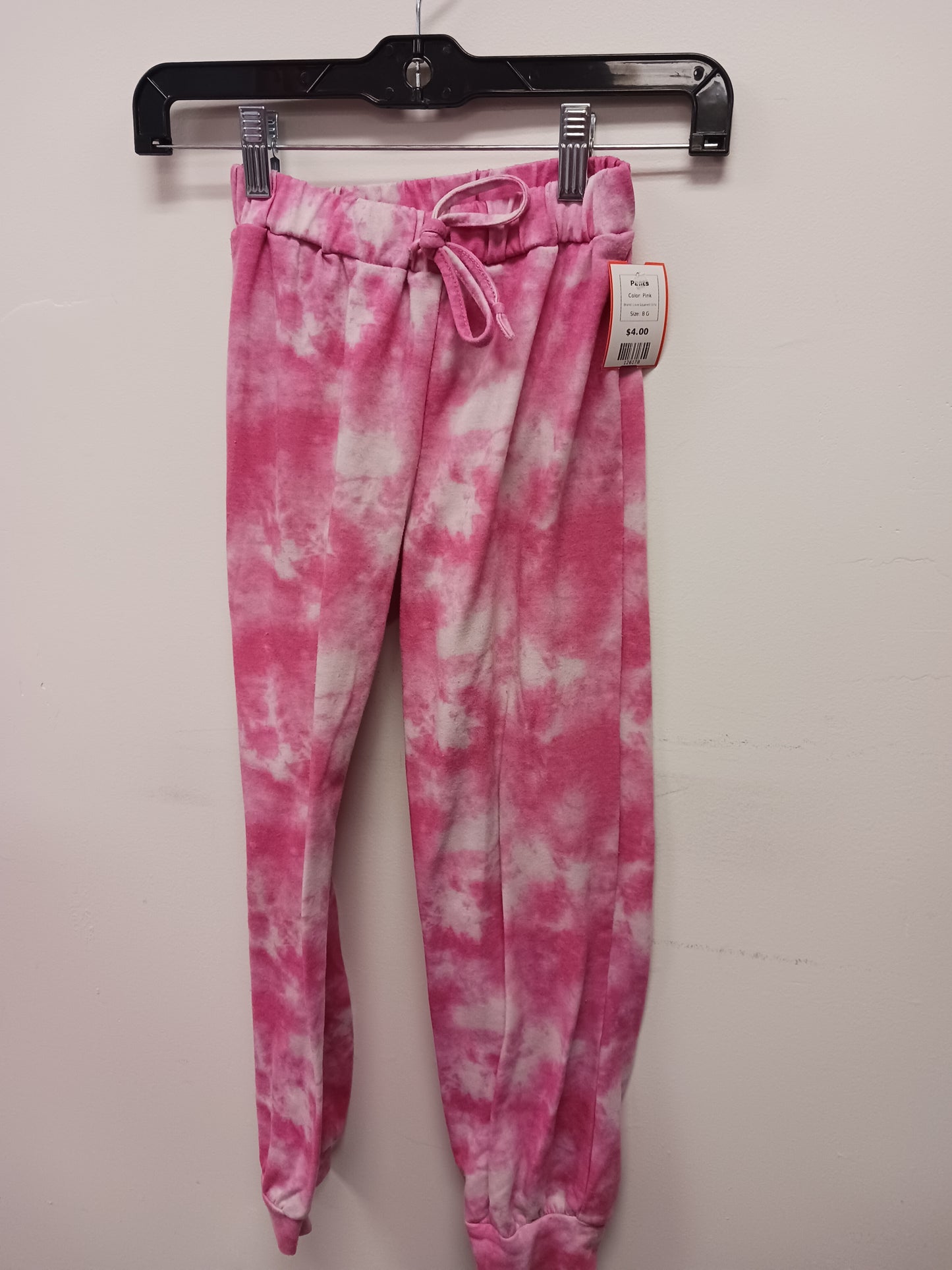 Pink Love Squared Girls Pants, 8 G