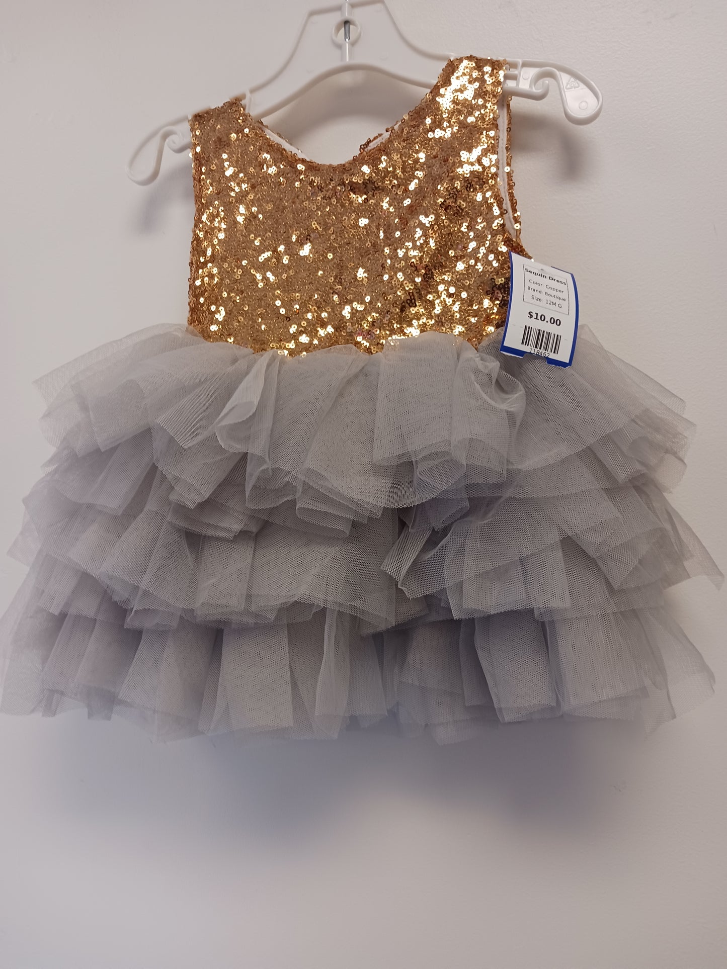 Copper Boutique Sequin Dress, 12M G