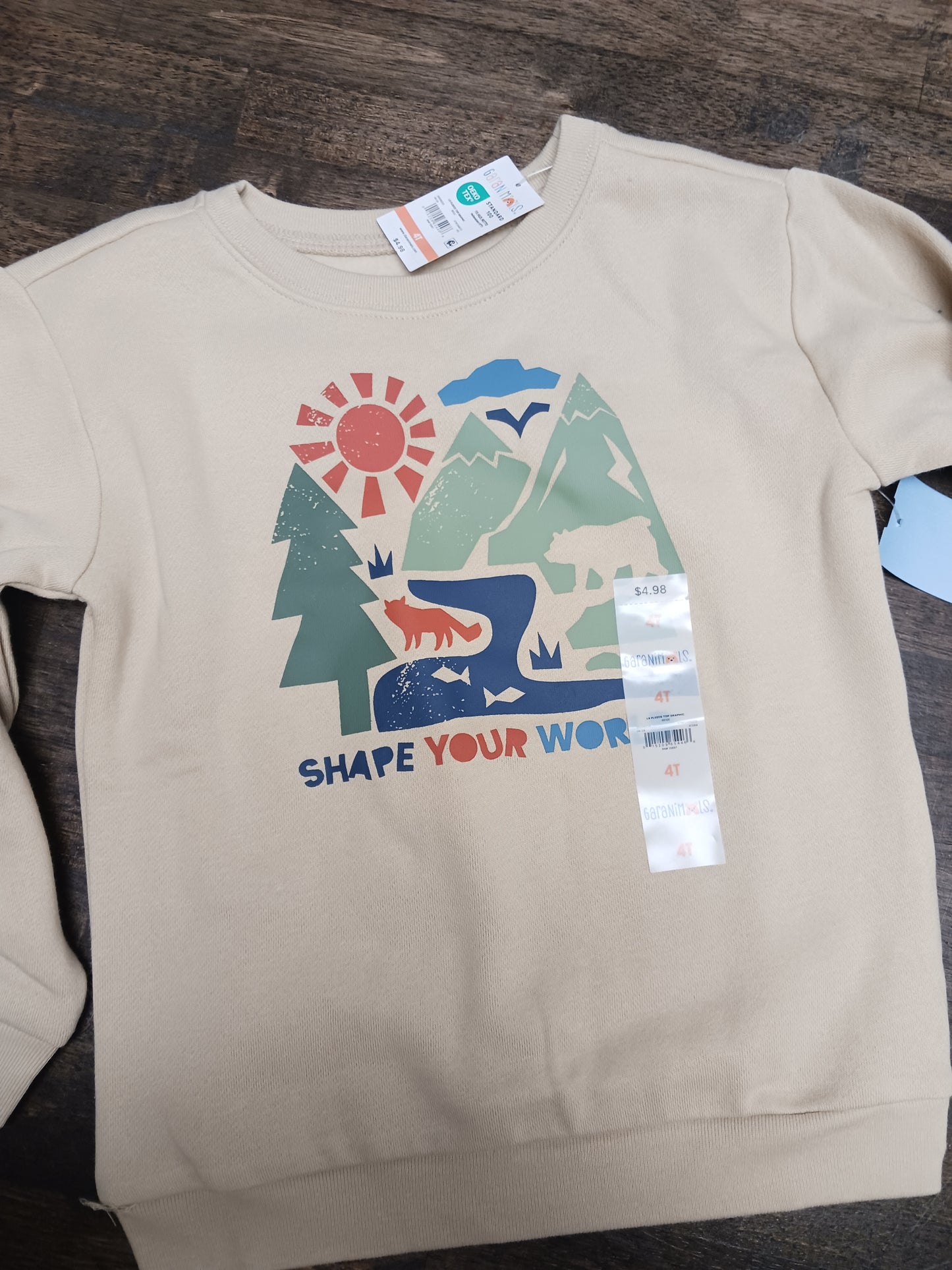 tan gar Mountains Sweat Shirt, 4T B