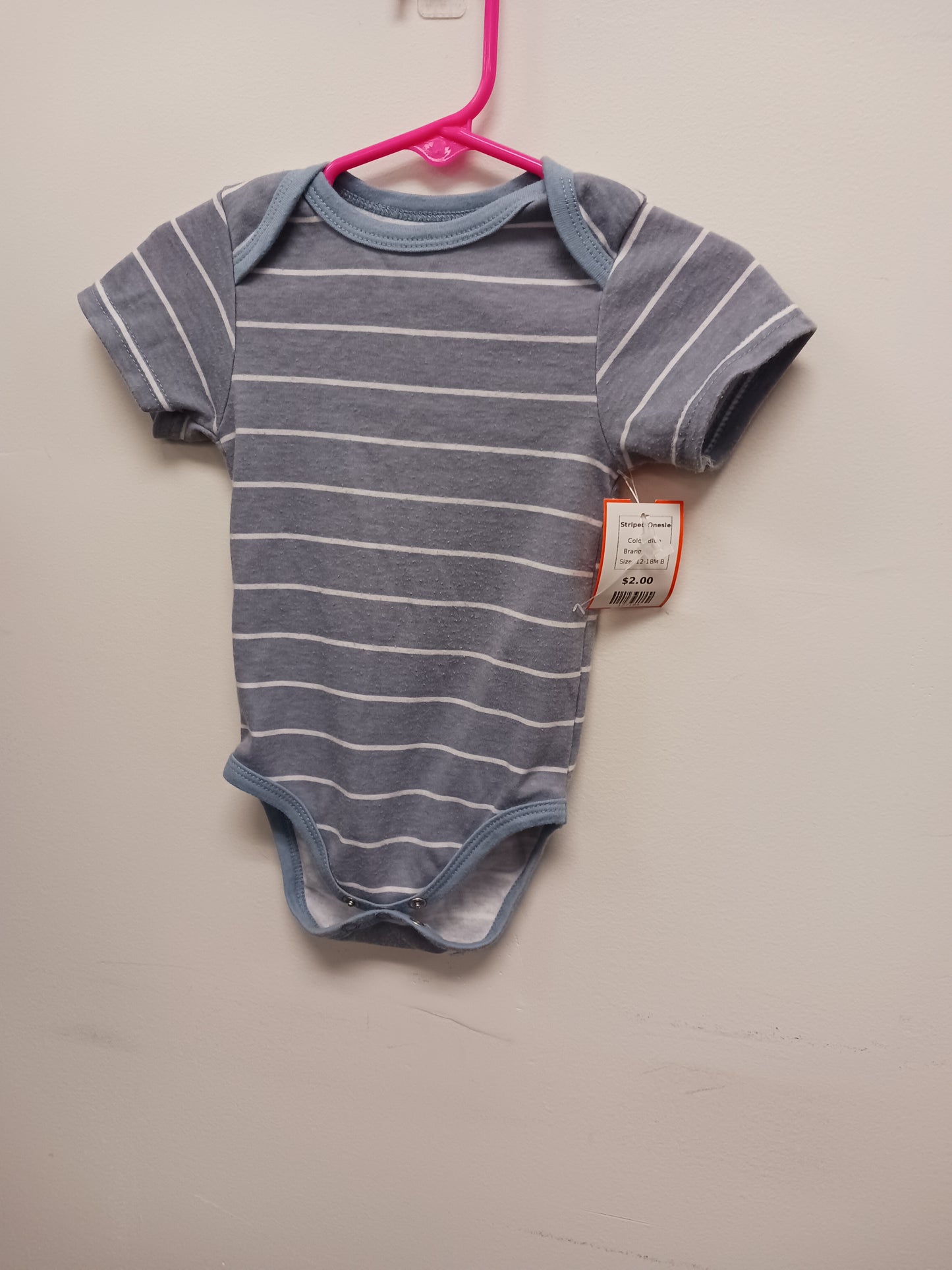Blue Graco Striped Onesie, 12-18M B
