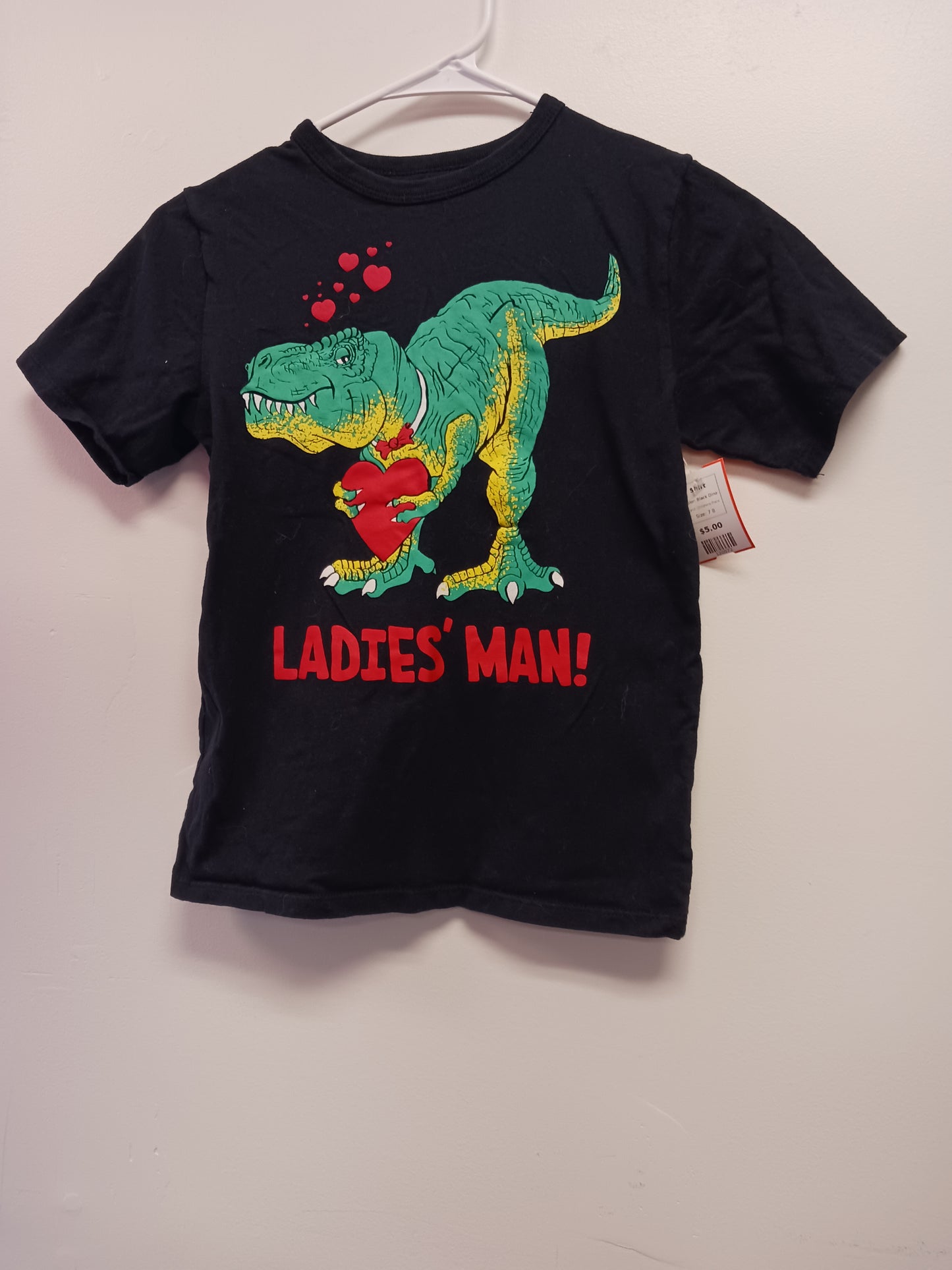 Black Dino Childrens Place Shirt, 7 B