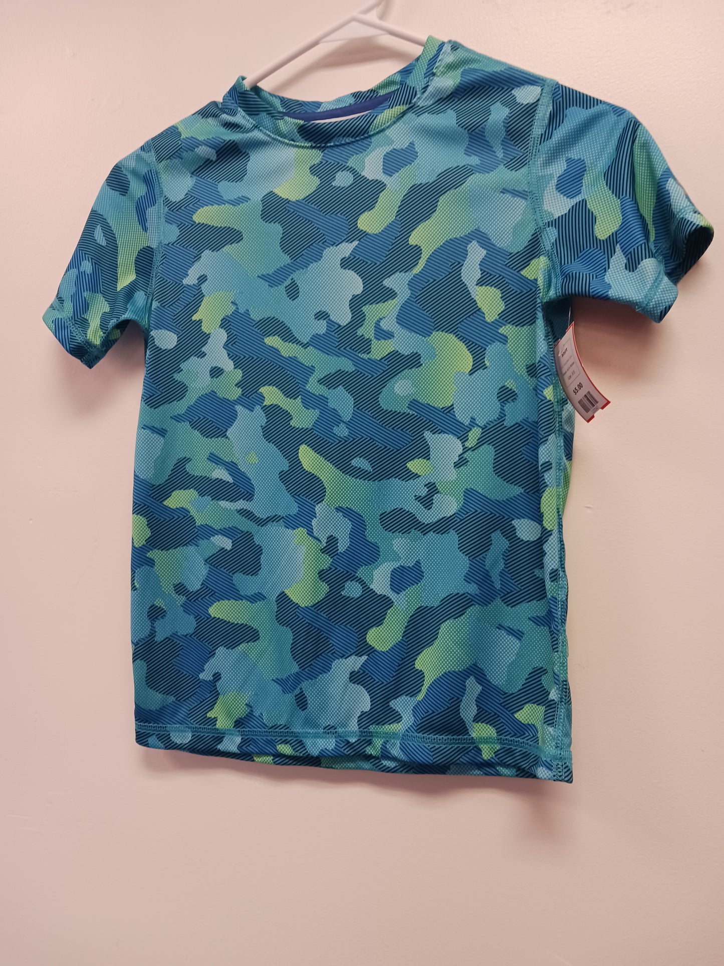 Blue/Green Camo All In Motion Shirt, 8 B