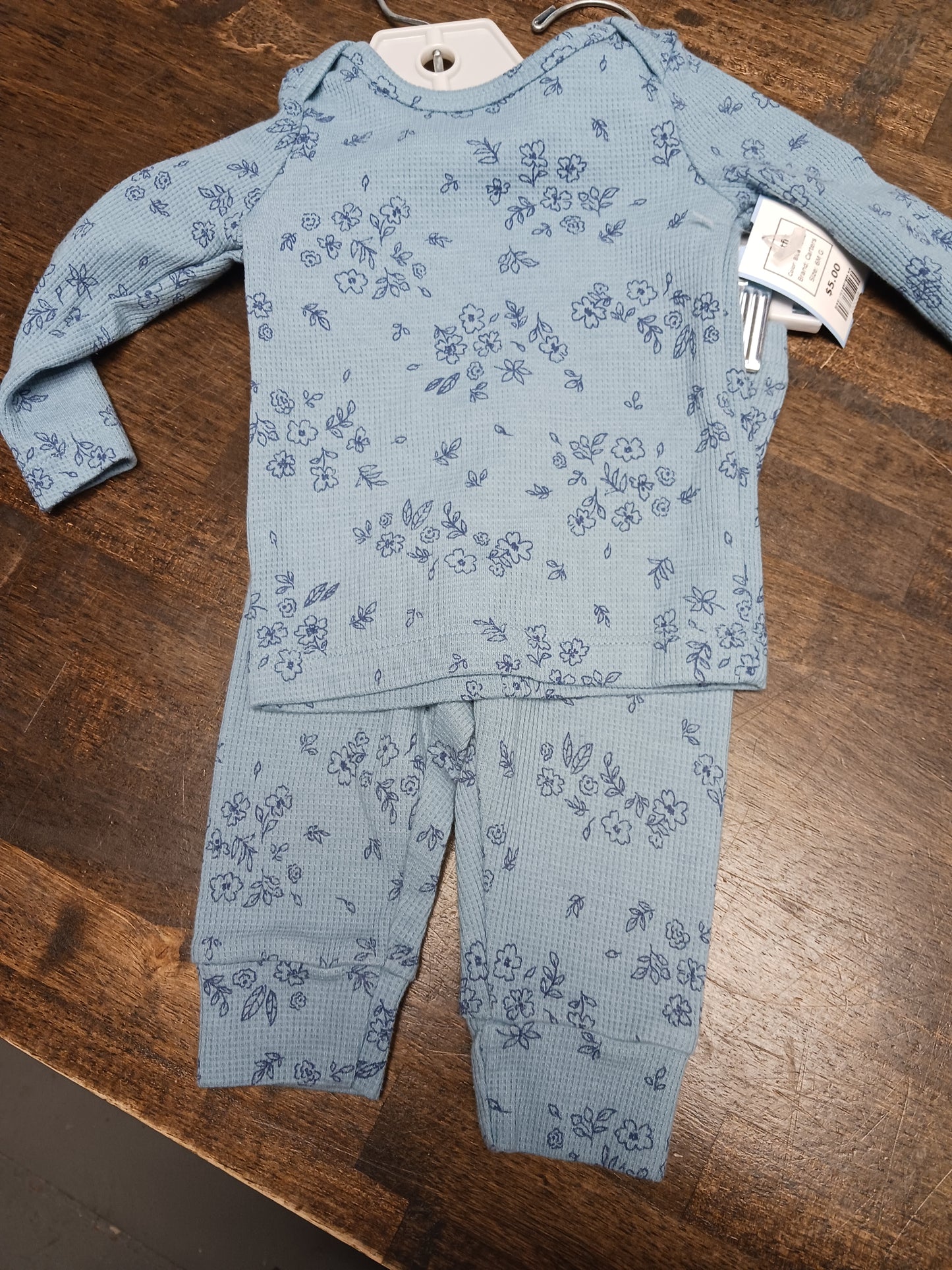Blue Flower Carters Outfit, 6M G