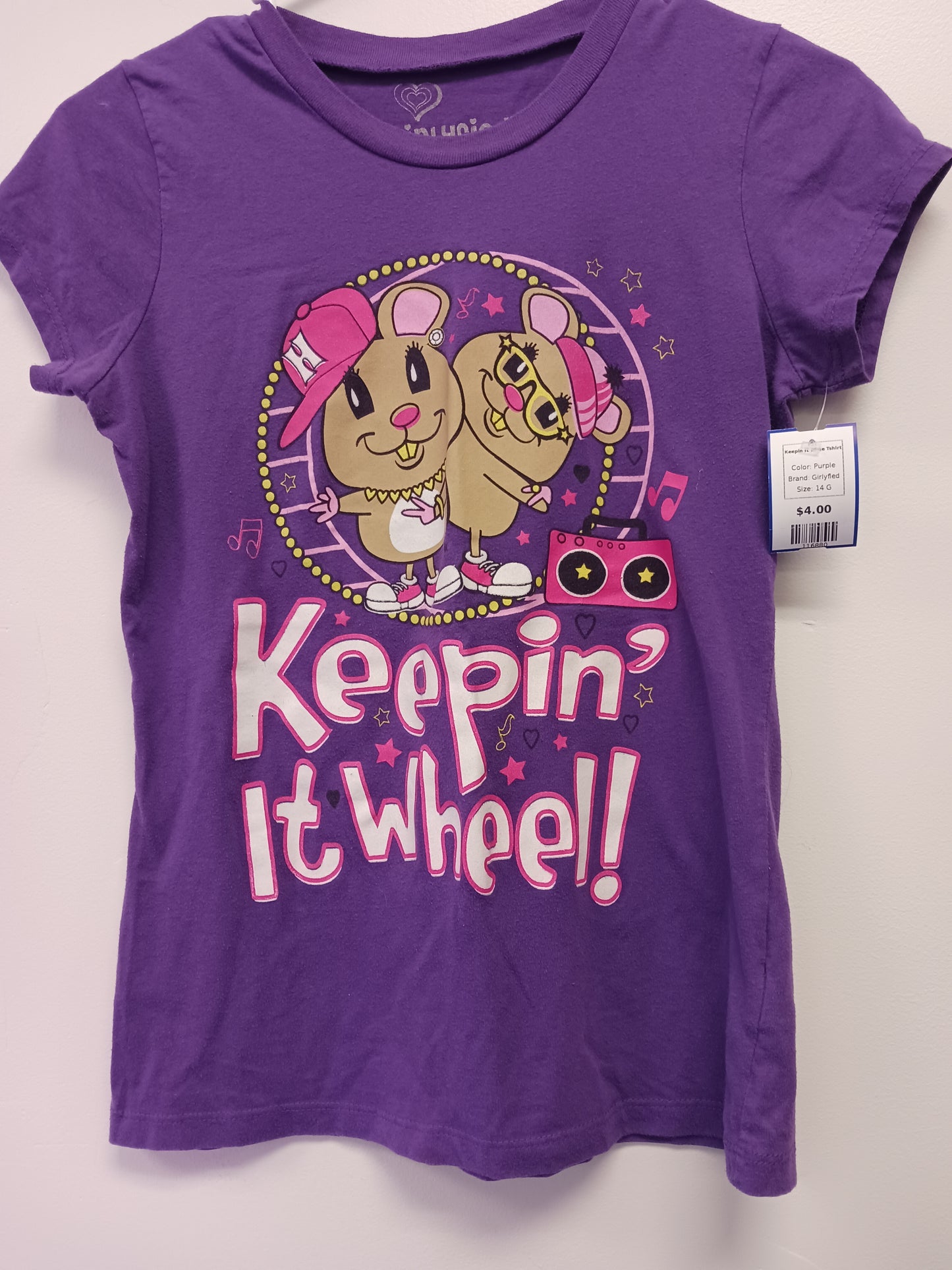 Purple Girlyfied Keepin it whee Tshirt, 14 G