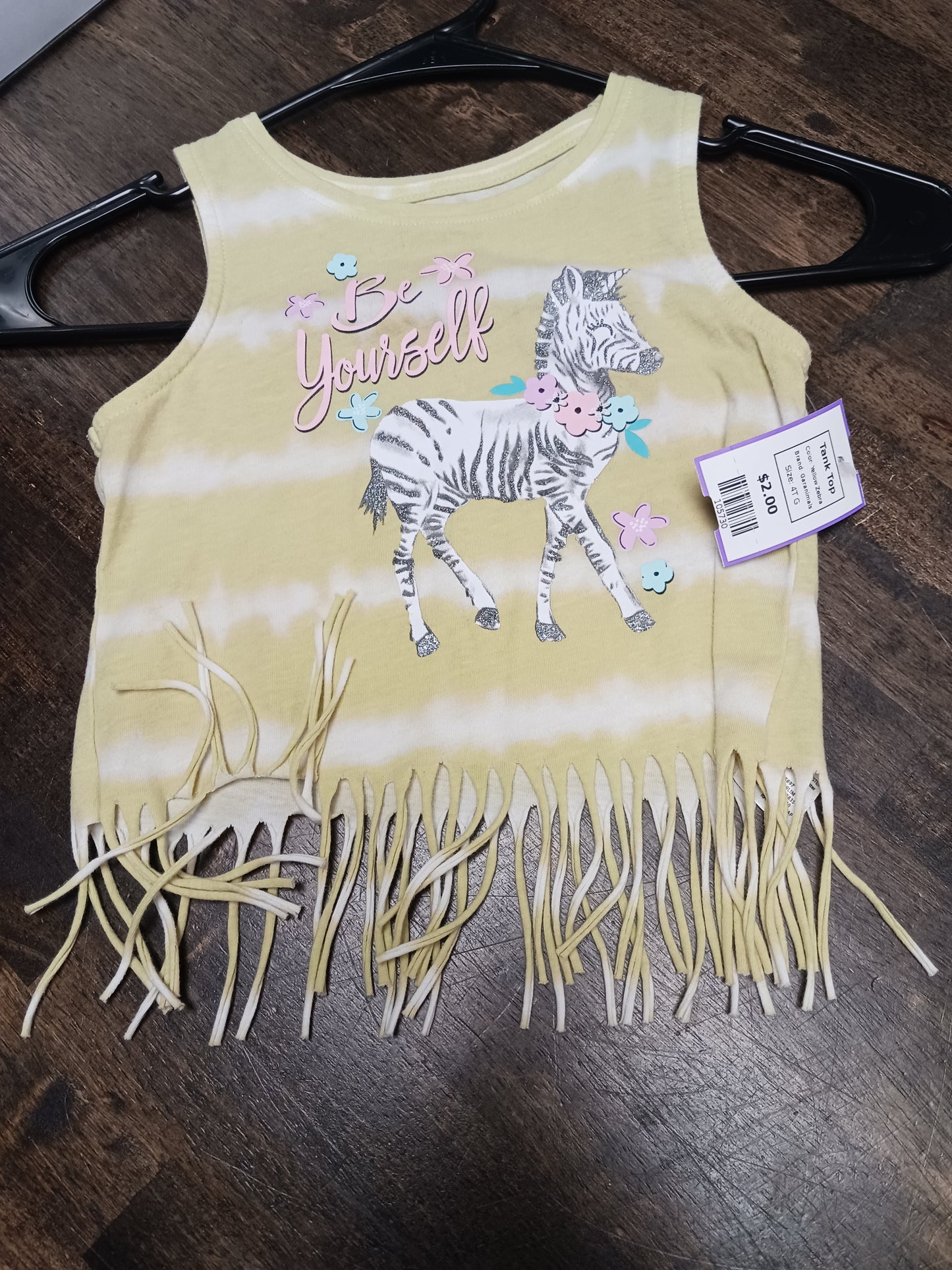 Yellow Zebra Garanimals Tank Top, 4T G