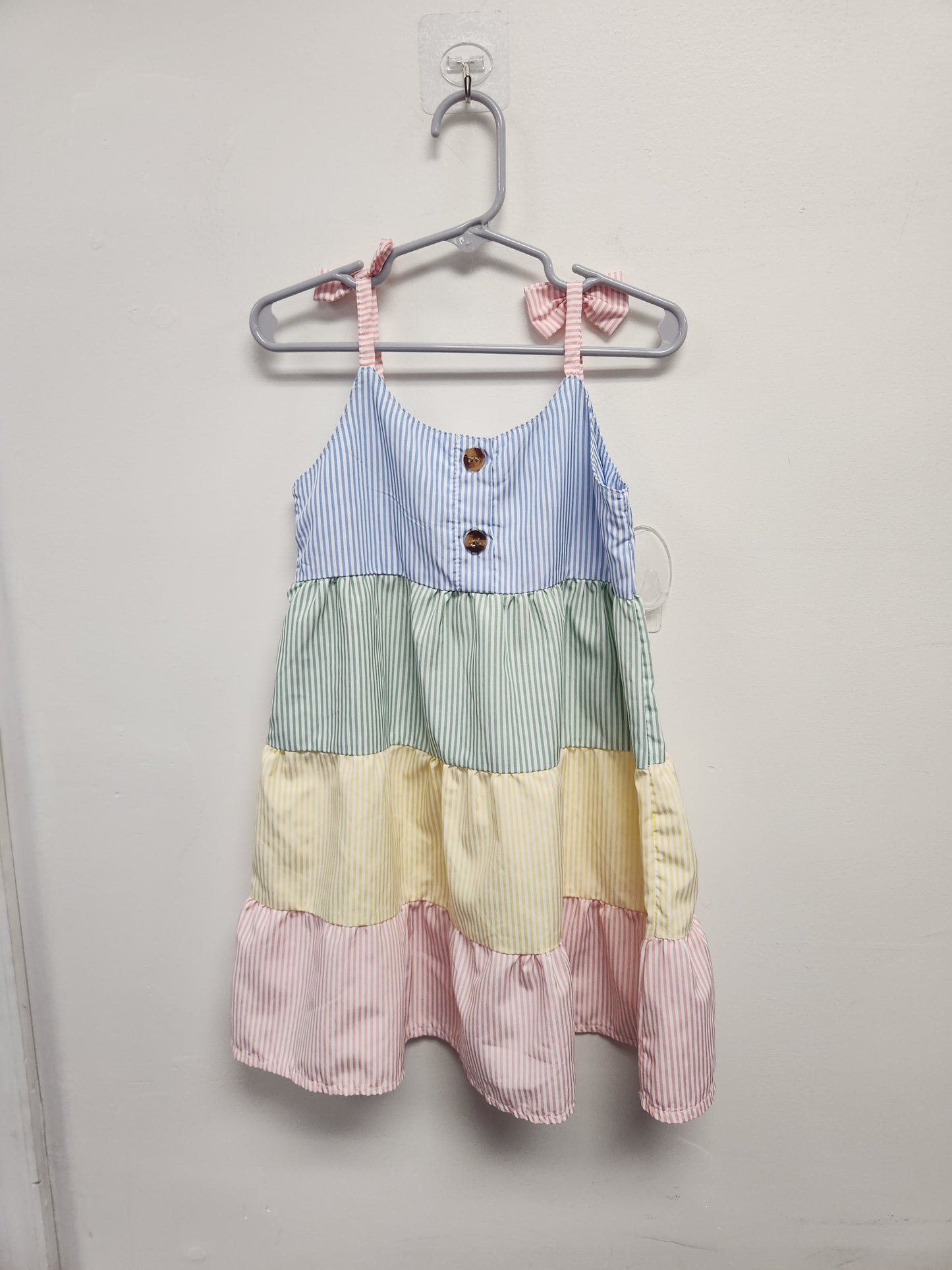 Blue/Green/Yellow/Pink Shein Dress, 4T G