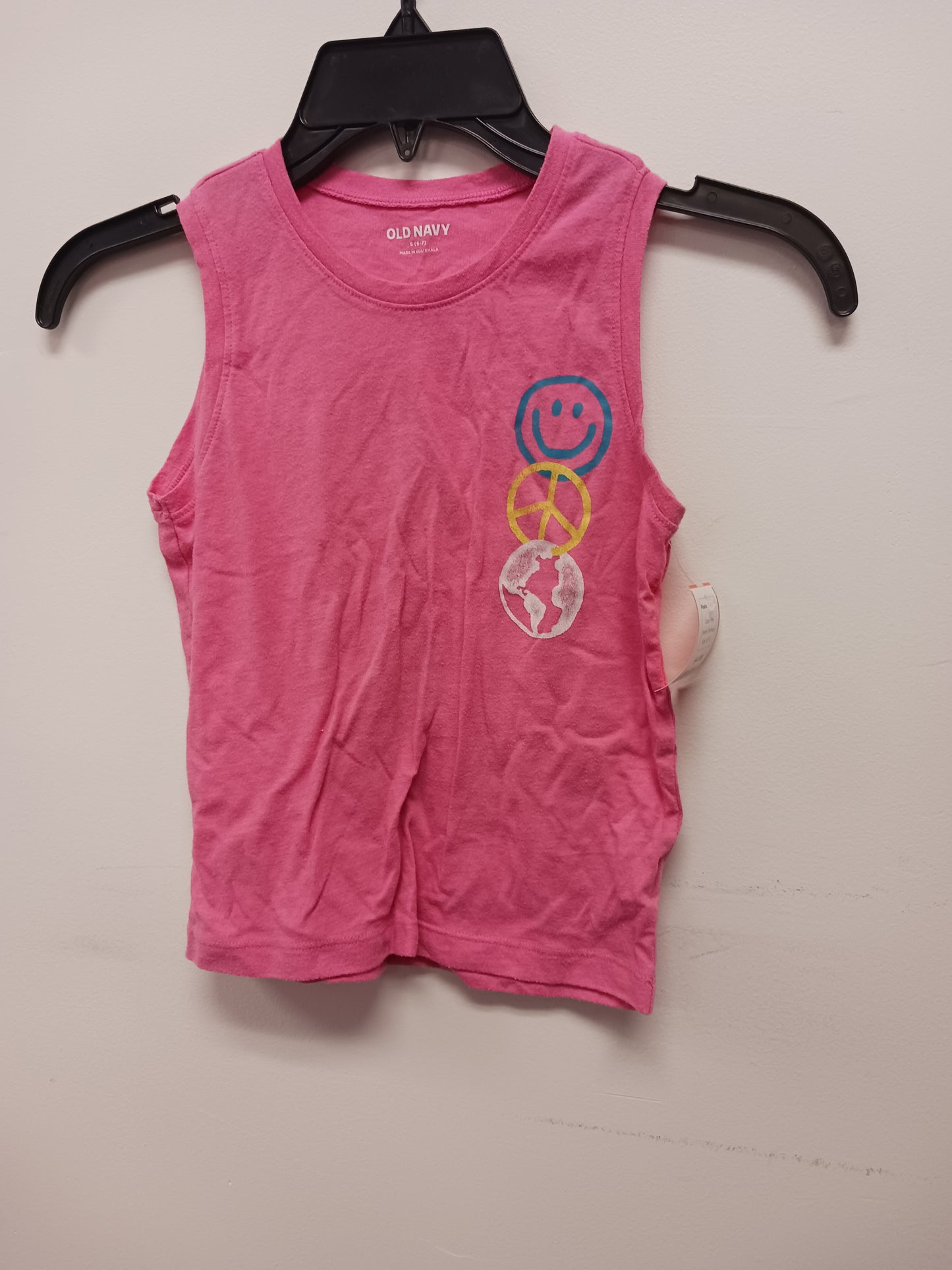 Pink Old Navy Peace Tank Top, 6/7 G