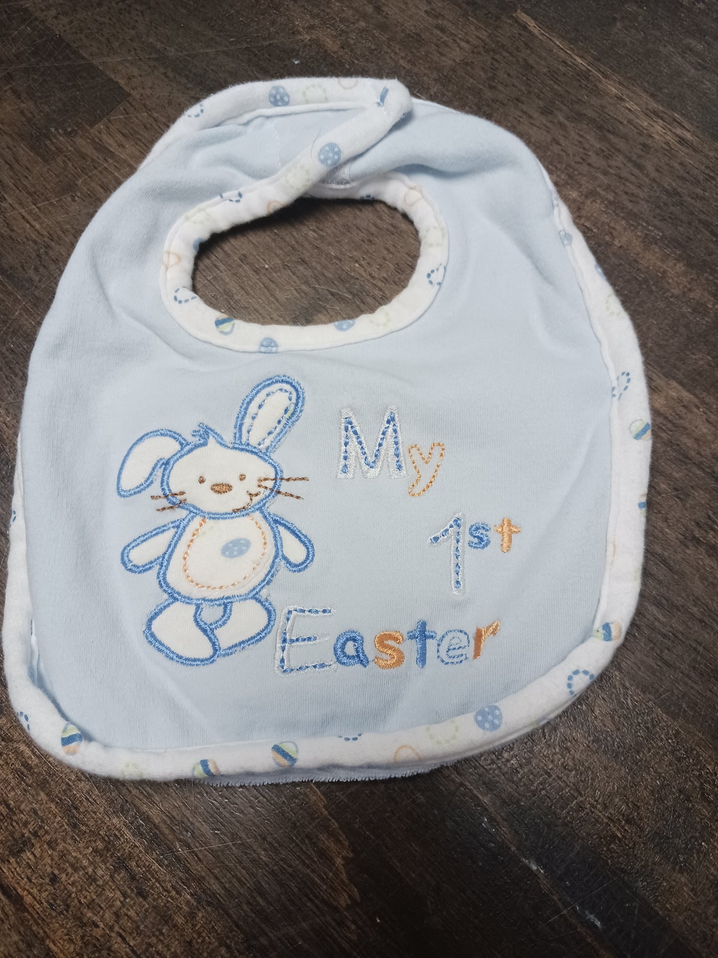 blue Baby Gear First Easter bib