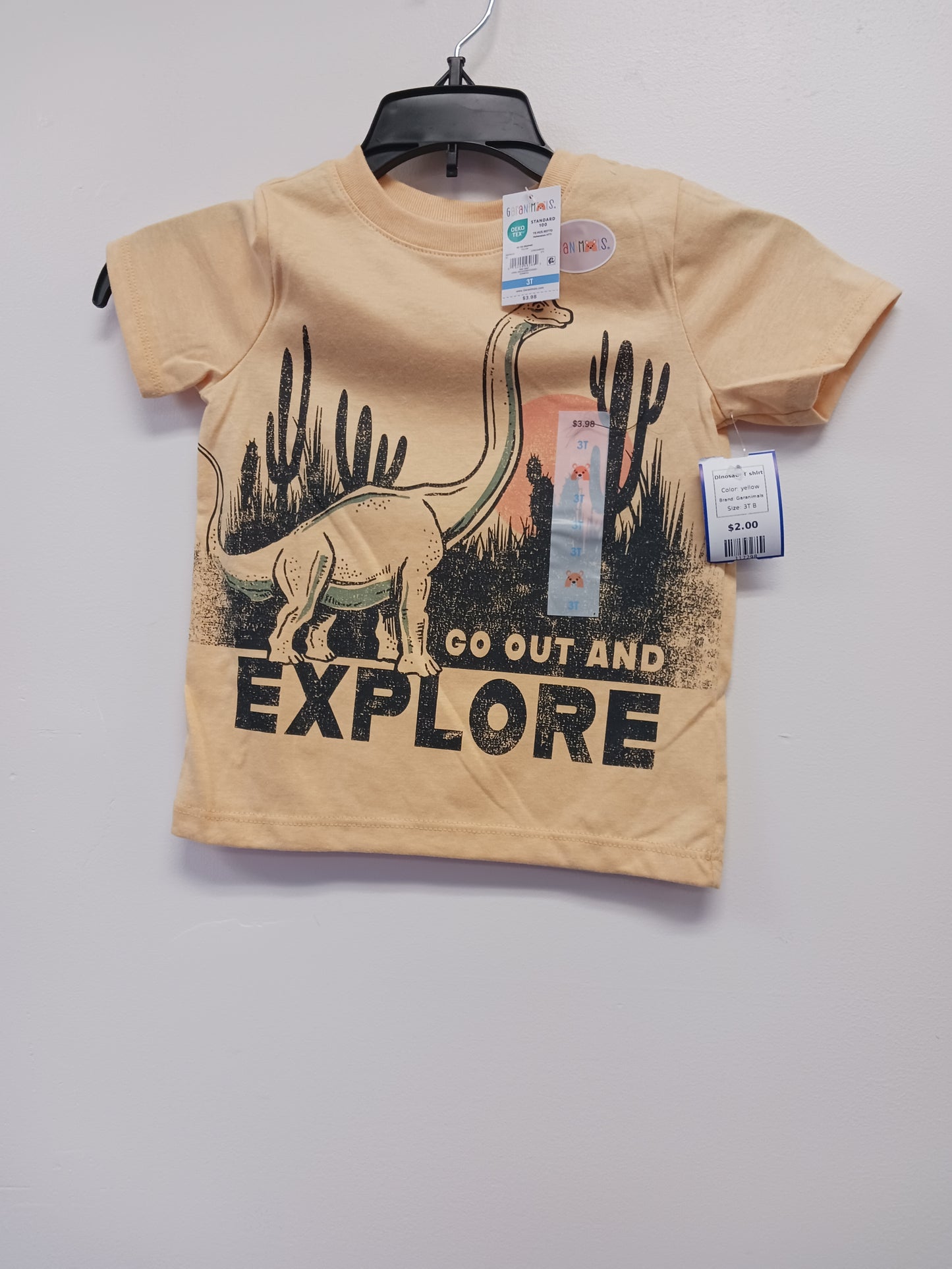 yellow Garanimals Dinosaur T shirt, 3T B