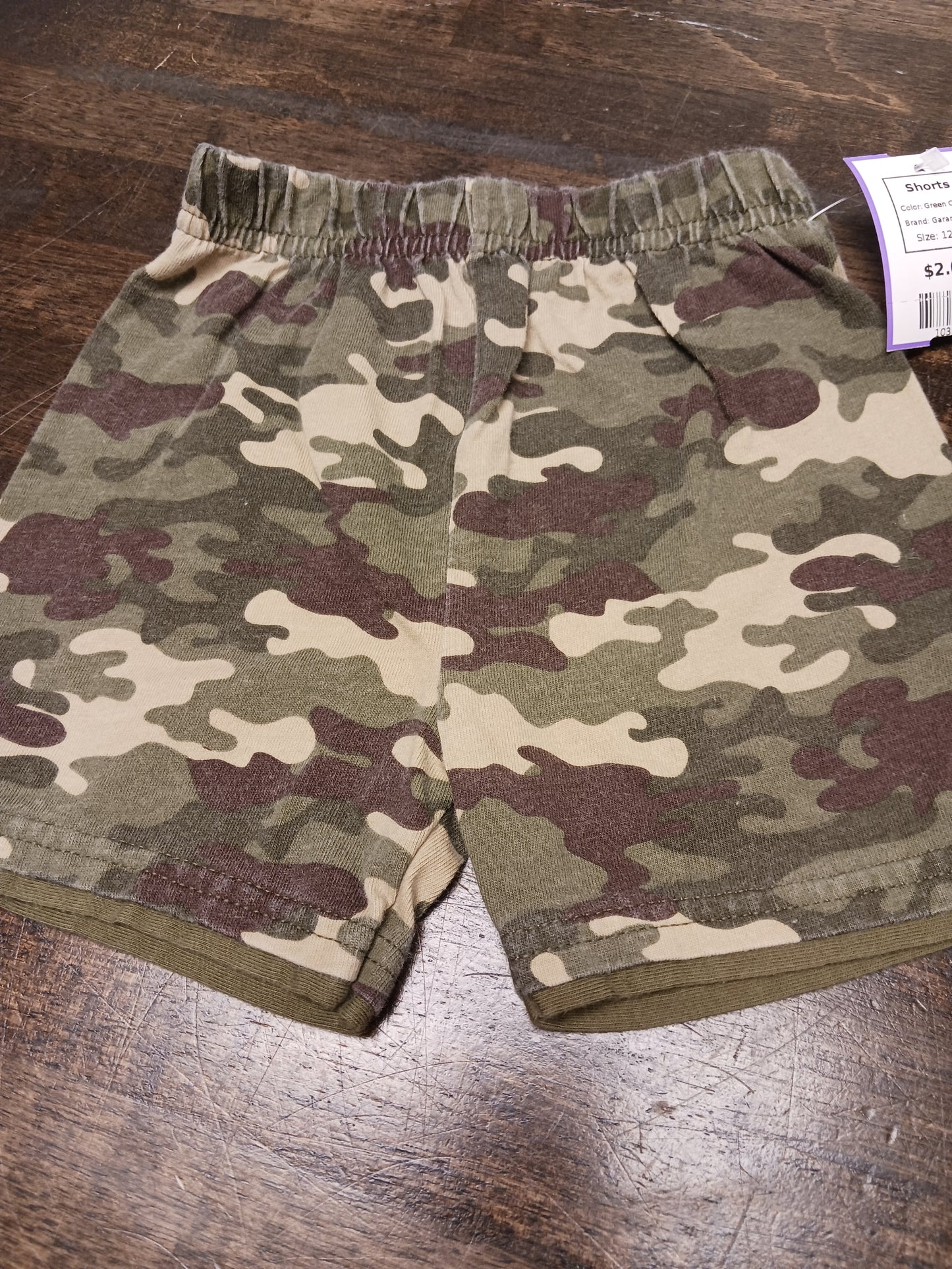 Green Camo Garanimals Shorts, 12M B