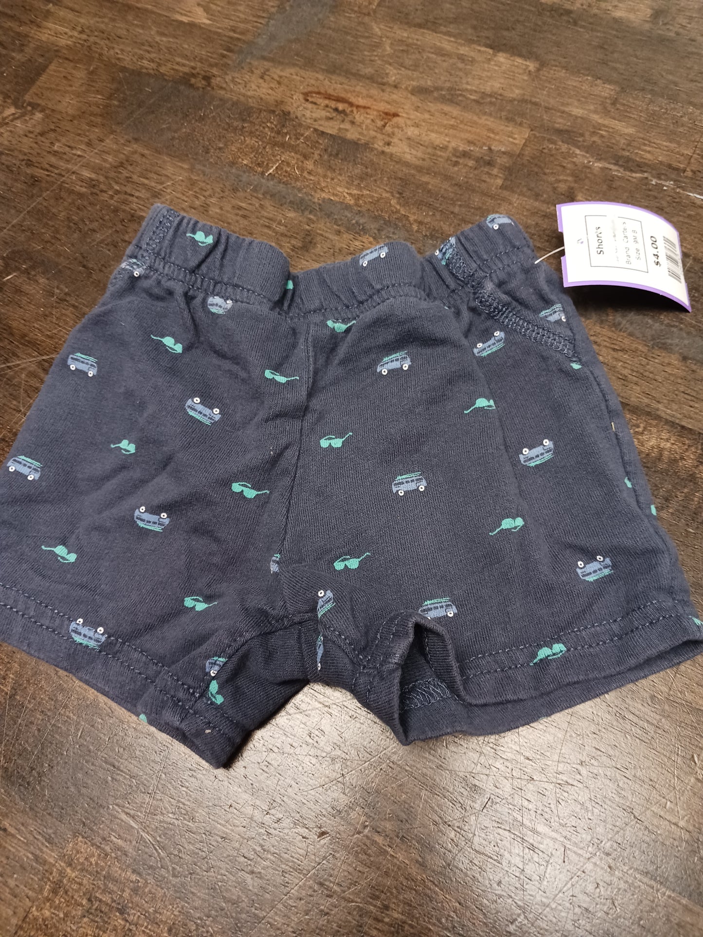 Navy Car/Sunglasses Carters Shorts, 9M B
