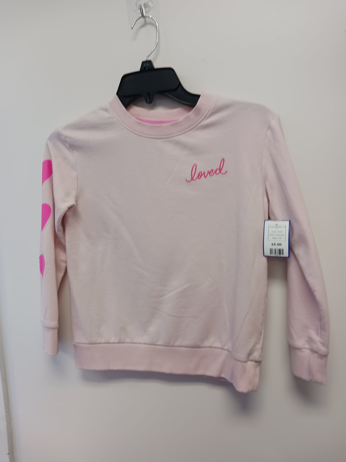 Pink Cat & Jack Loved Sweatshirt 7/8, 7 G