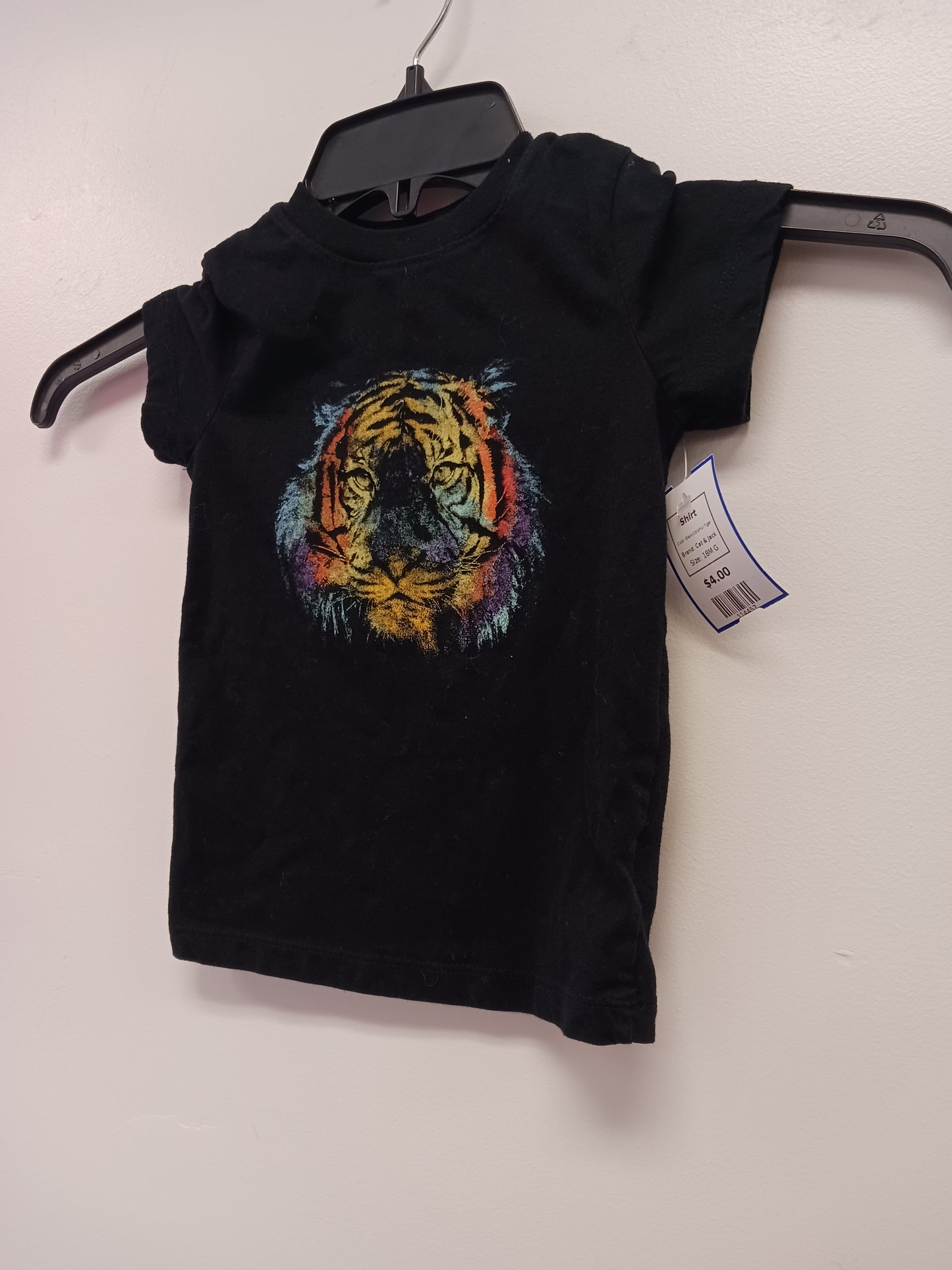 Black/Colorful Tiger Cat & Jack Shirt, 18M G