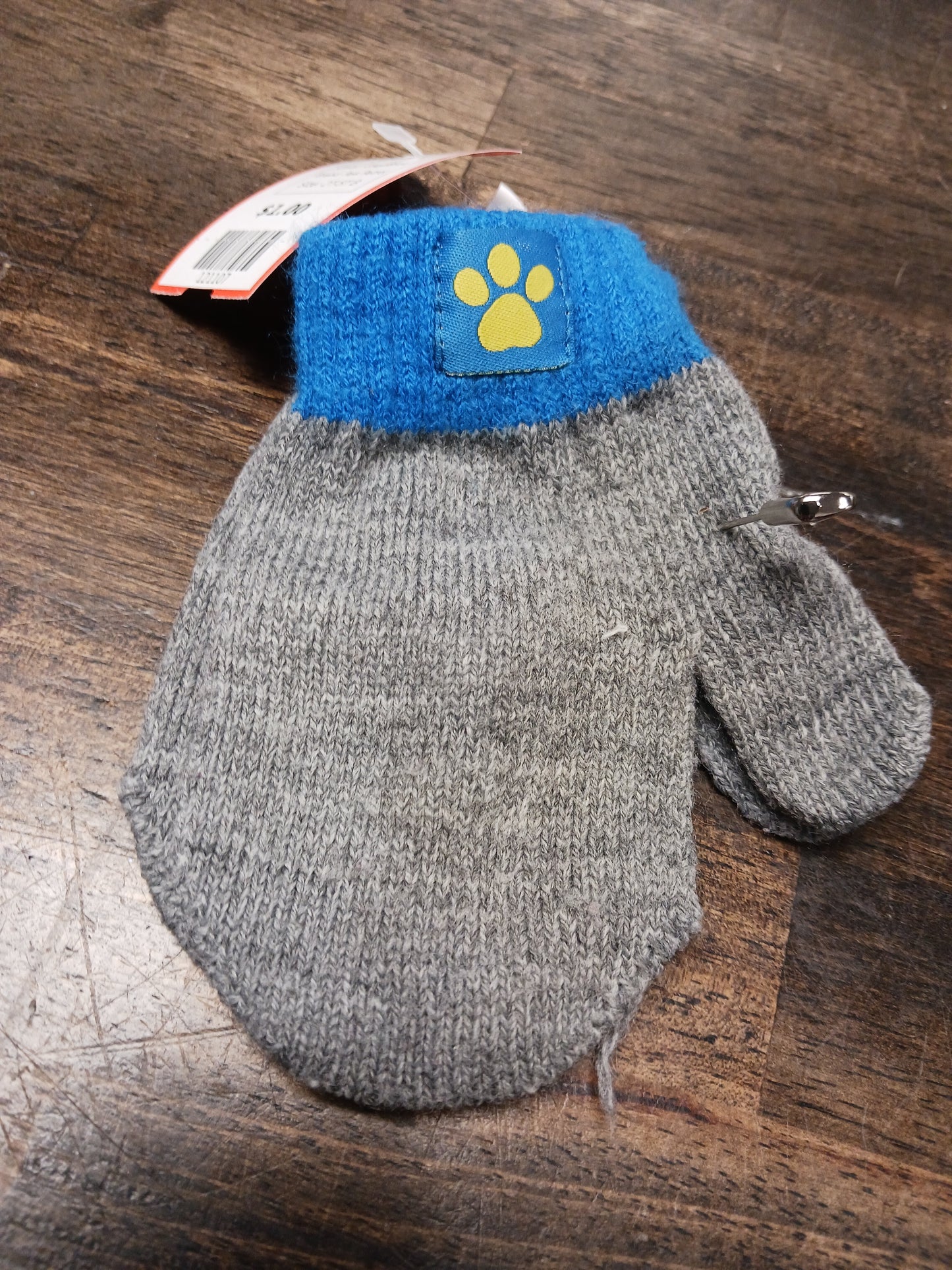 Grey/Blue Paw Patrol Gloves, 2T-5T B