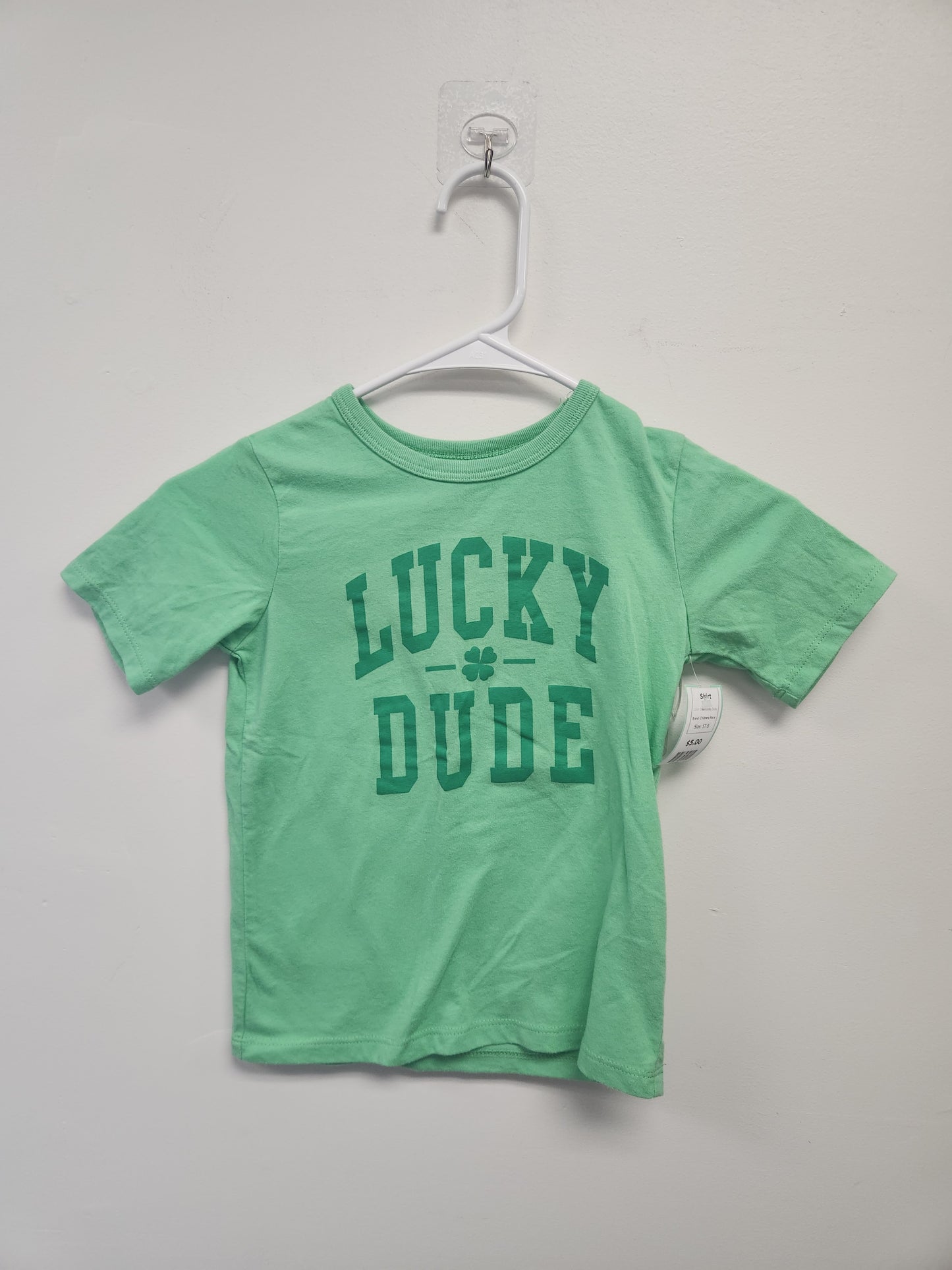 Green Lucky Dude Childrens Place Shirt, 5T B