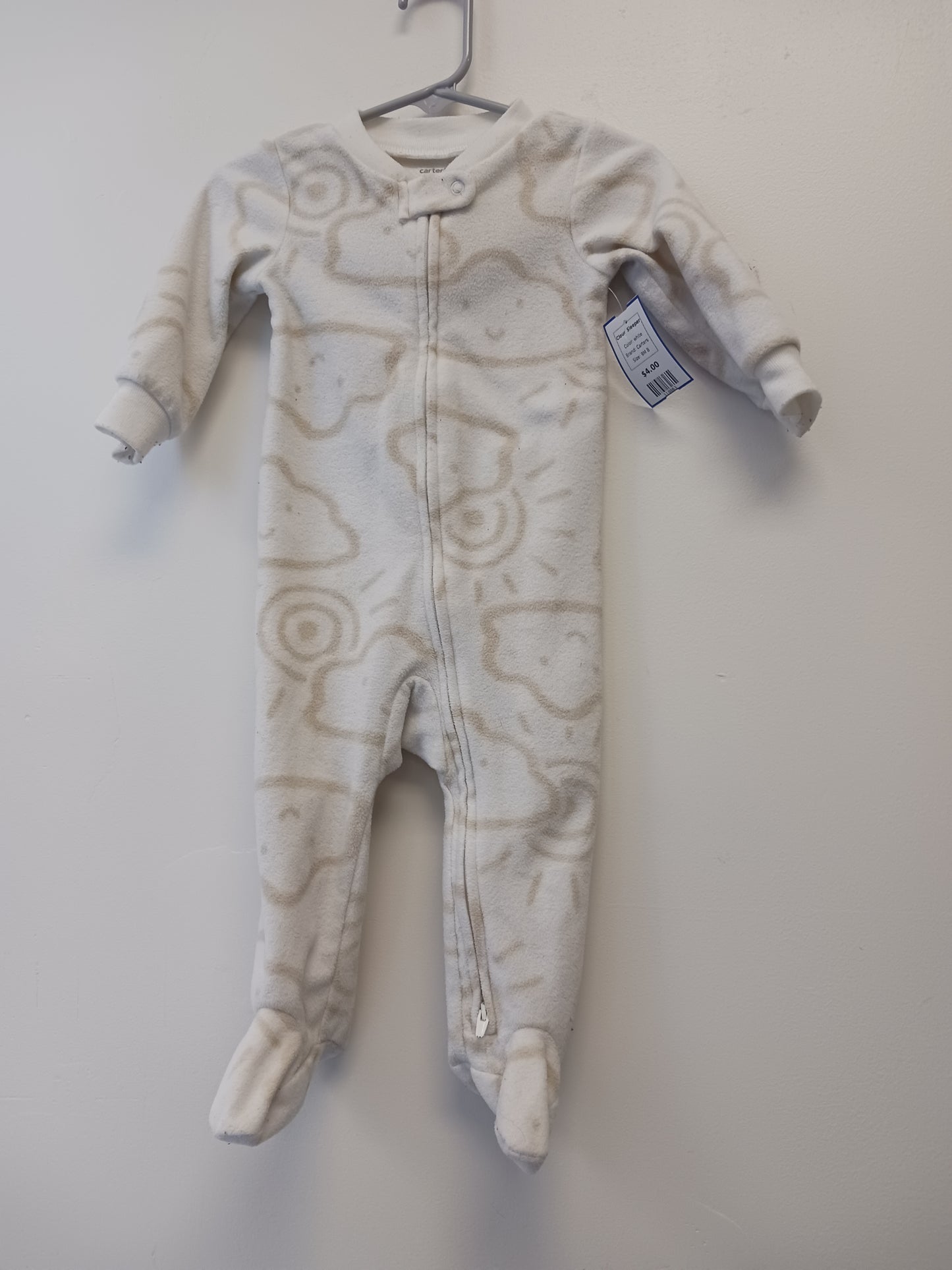 white Carters Cloud Sleeper, 9M B