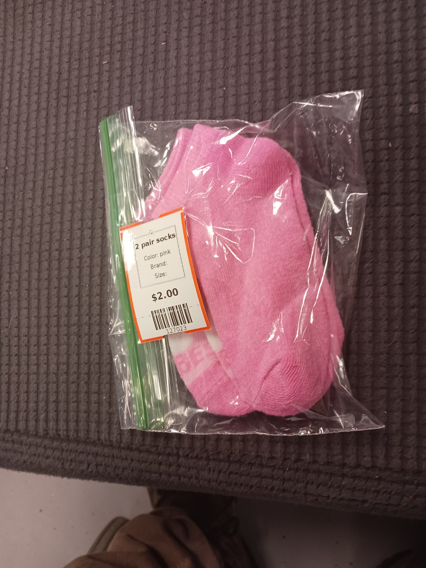 pink 2 pair socks