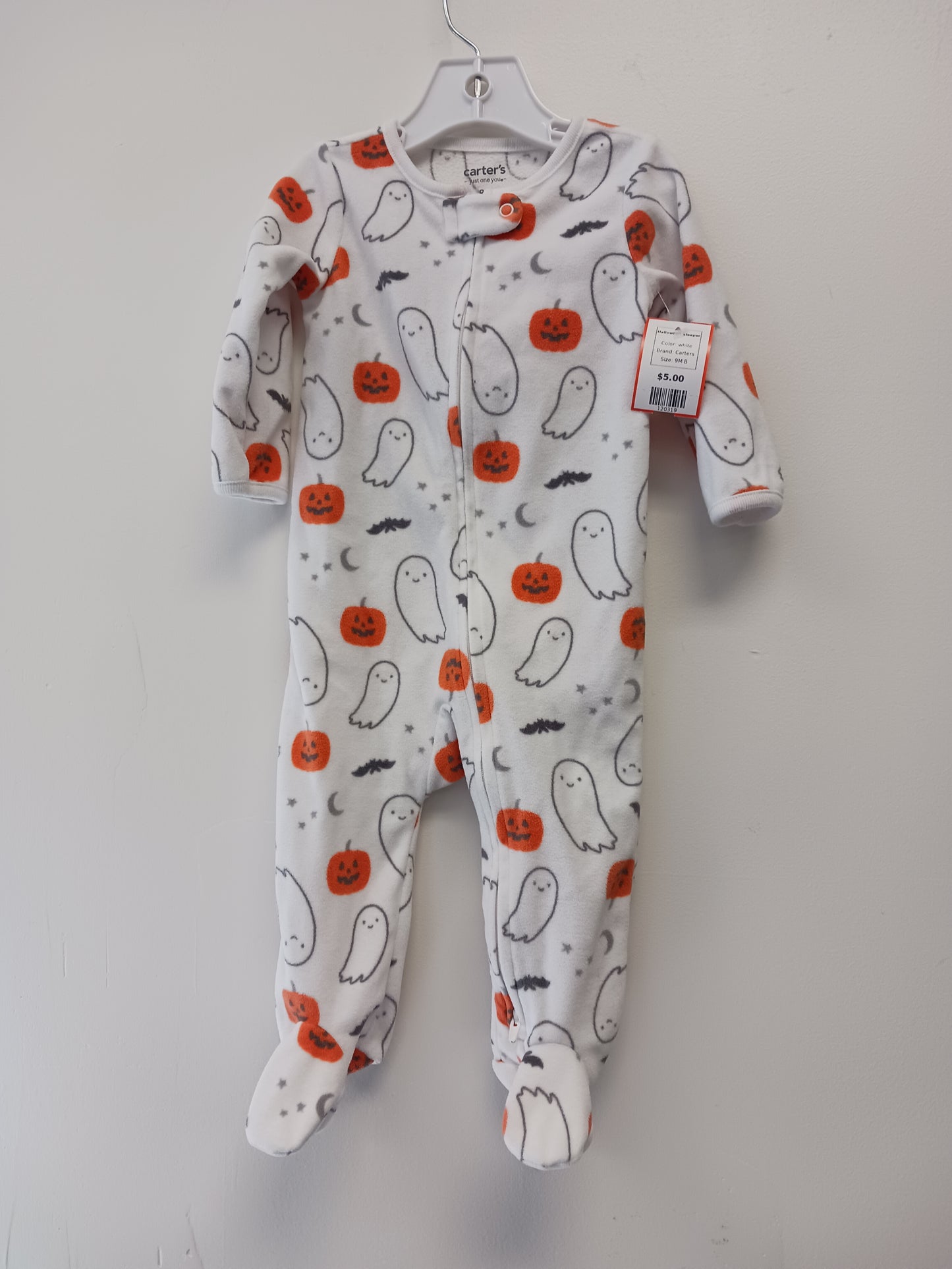 white Carters Halloween Sleeper, 9M B