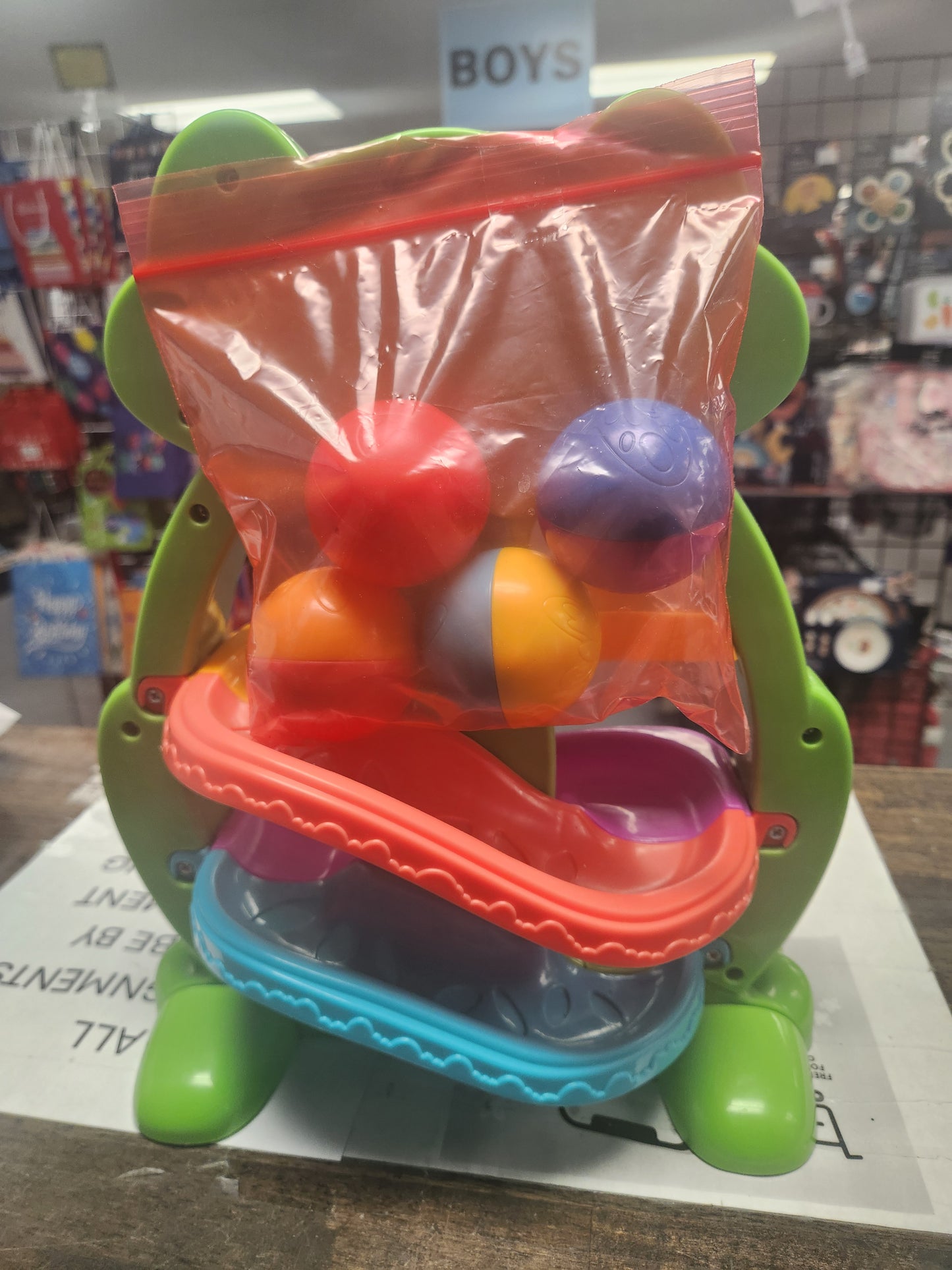 Green Frog Rolling Ball Toy