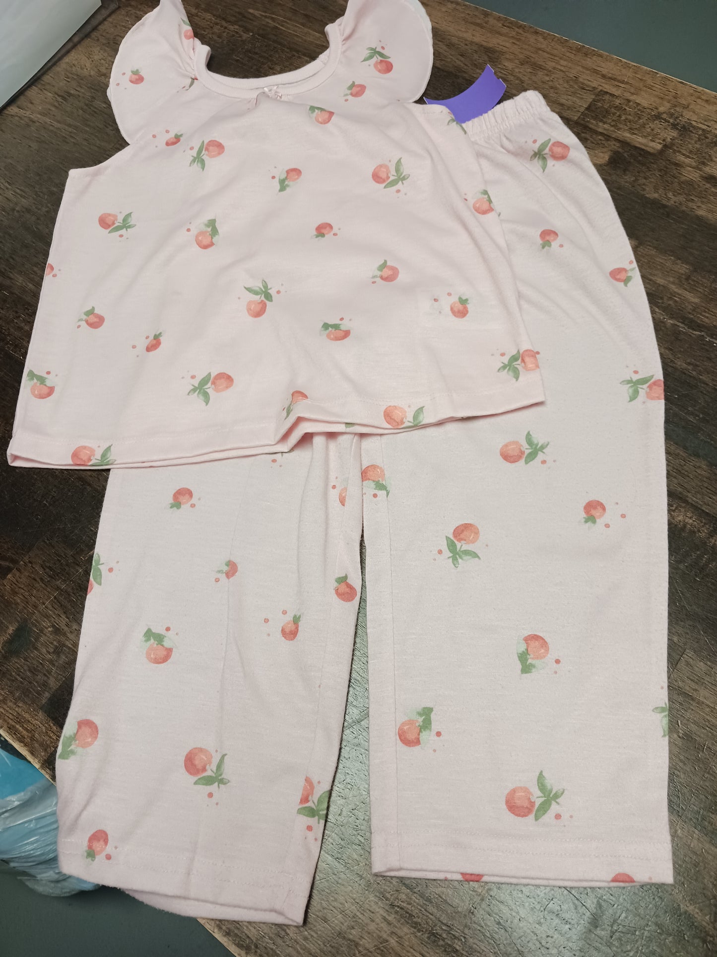 pink Carters 2 piece Peach PJs, 4T G