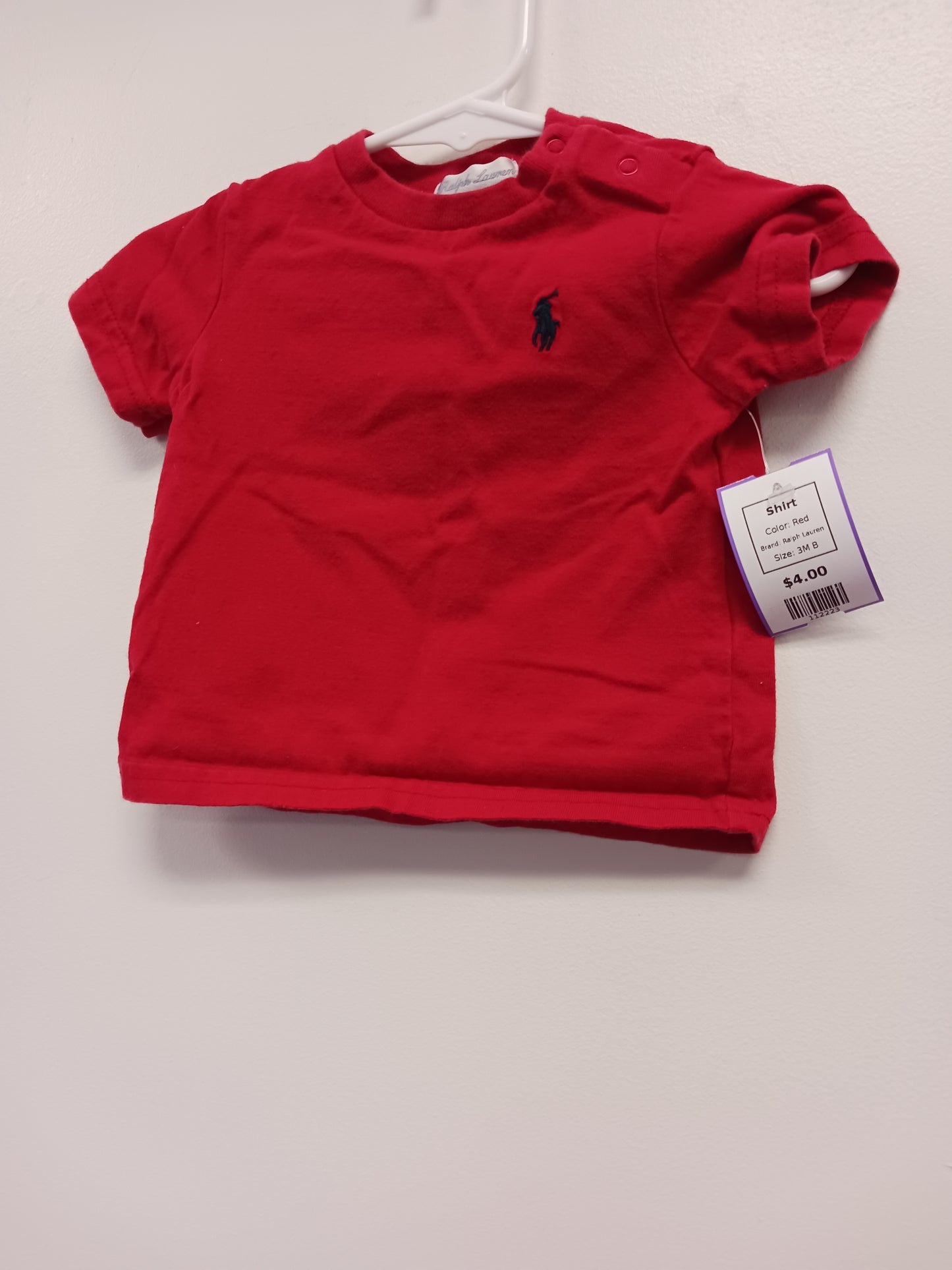 Red Ralph Lauren Shirt, 3M B