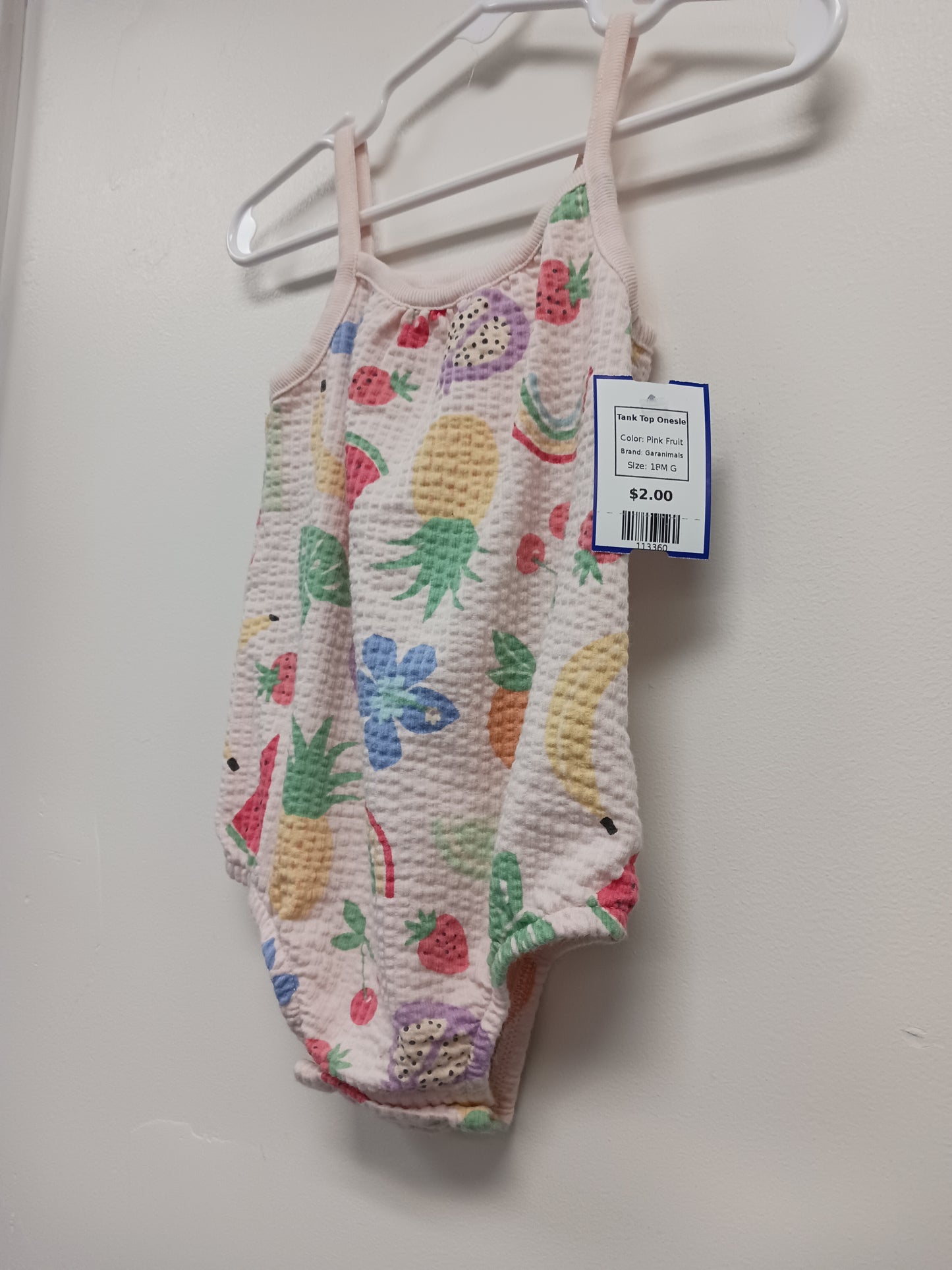Pink Fruit Garanimals Tank Top Onesie, 18M G