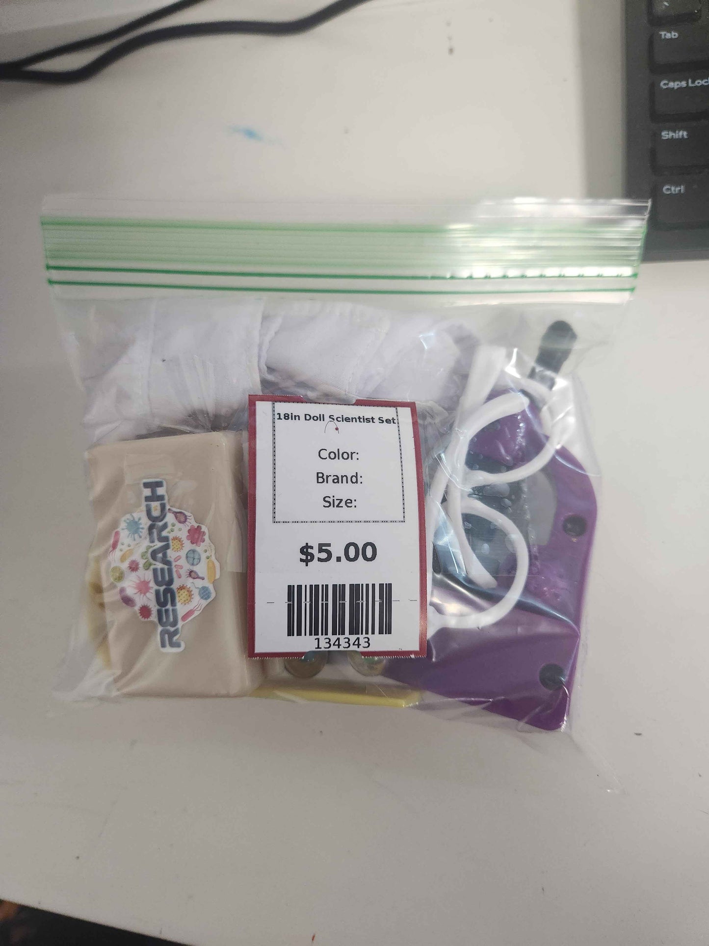 18in Doll Scientist Set