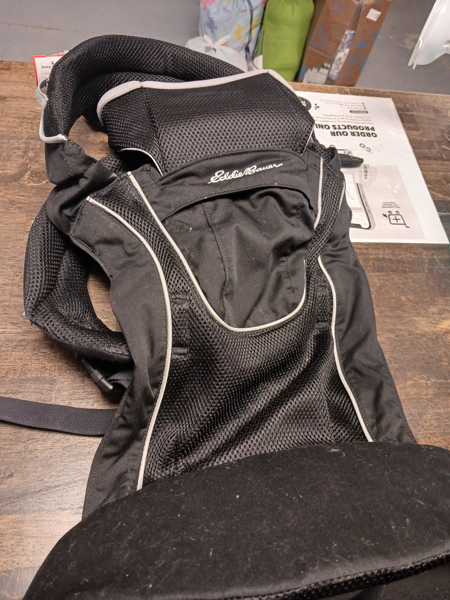 Black/Grey Eddie Bauer Baby Carrier