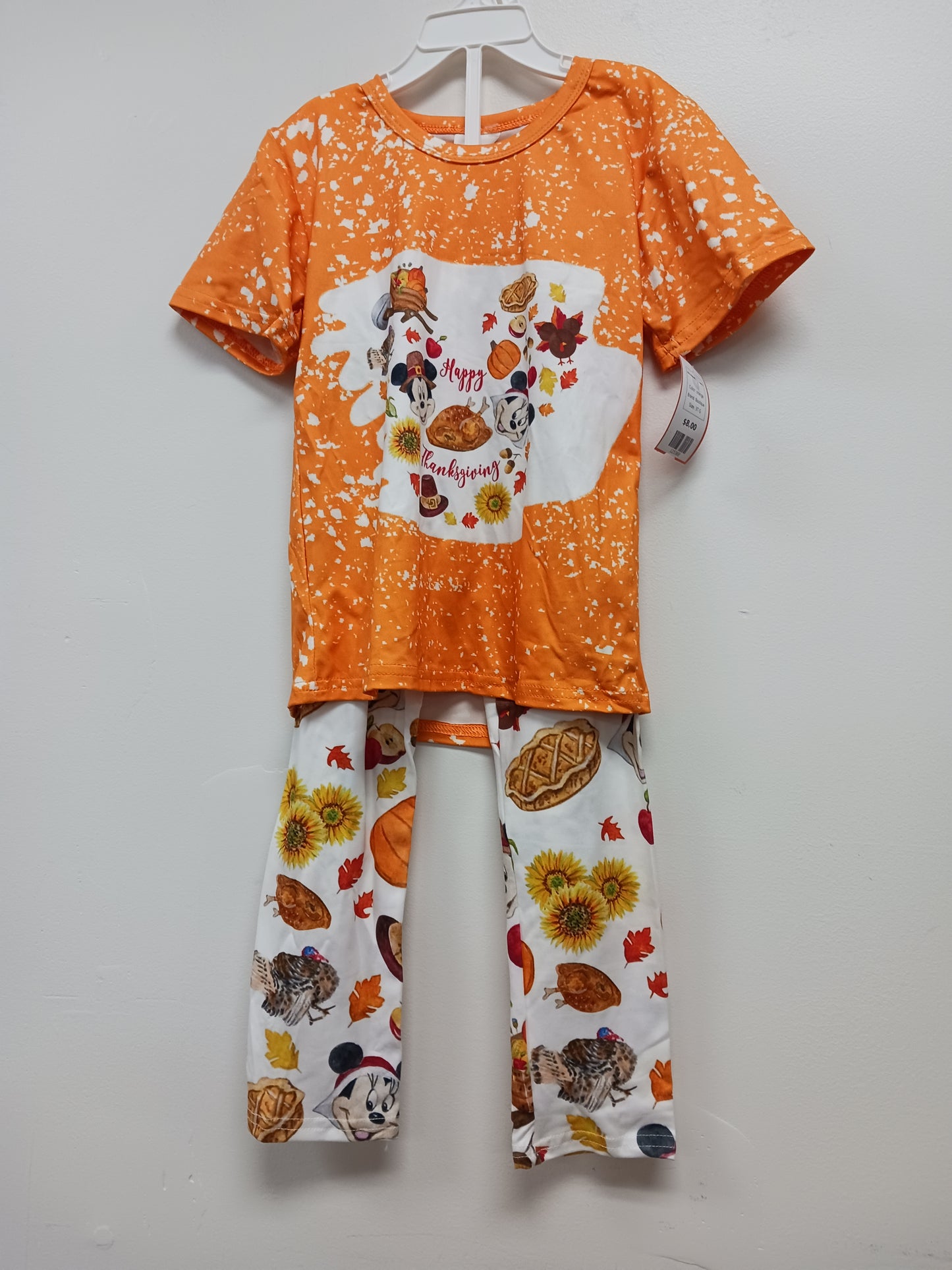 orange Boutique 2 Piece Mickey/Minnie Thanksgiving, 3T G