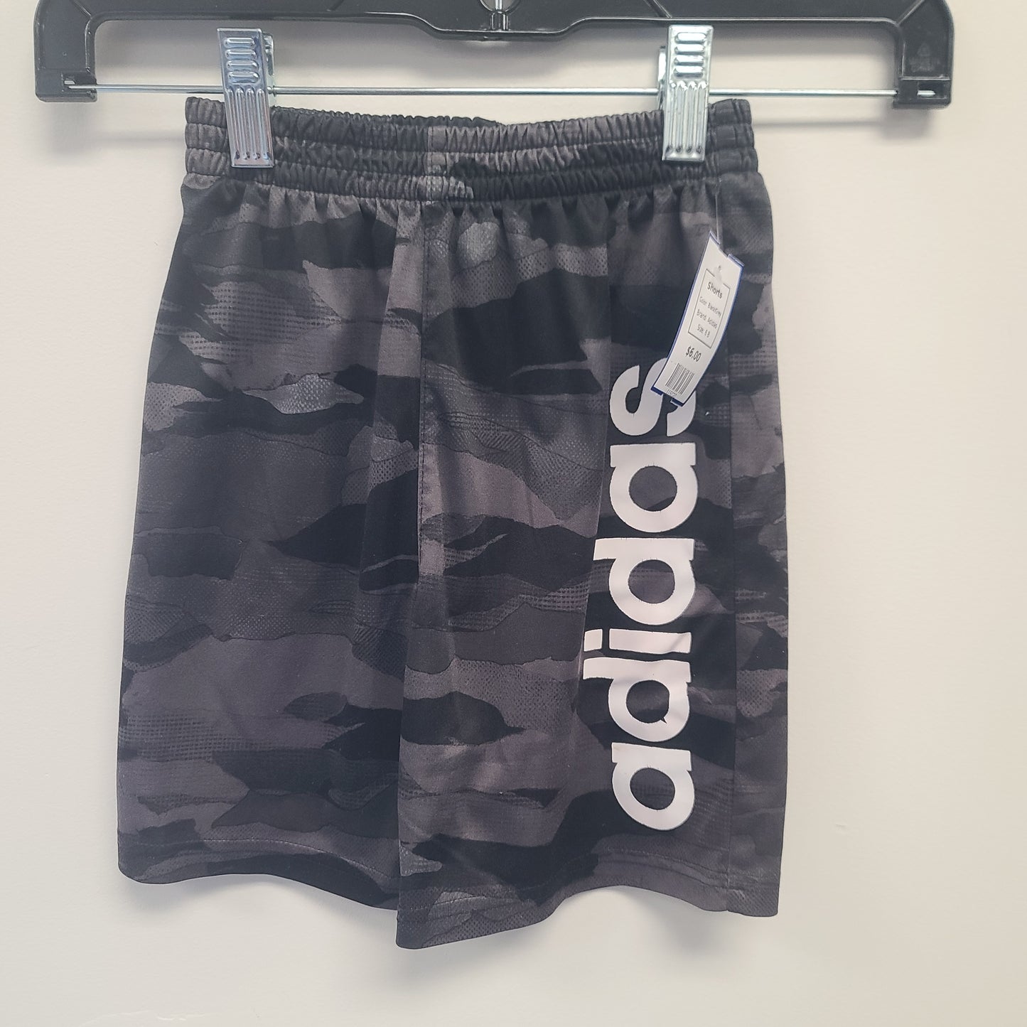 Black/Grey Adidas Shorts, 6 B