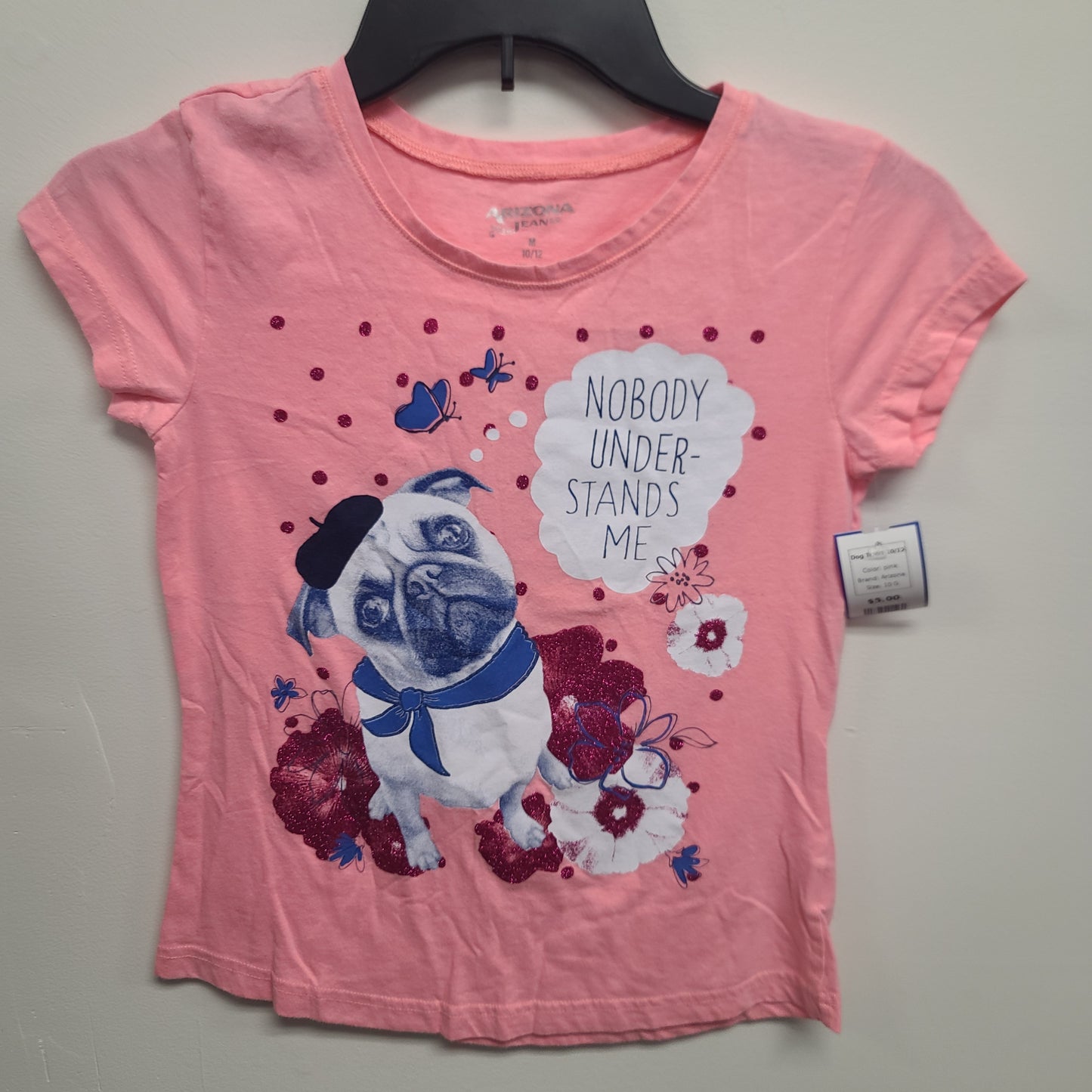 pink Arizona Dog Tshirt 10/12, 10 G
