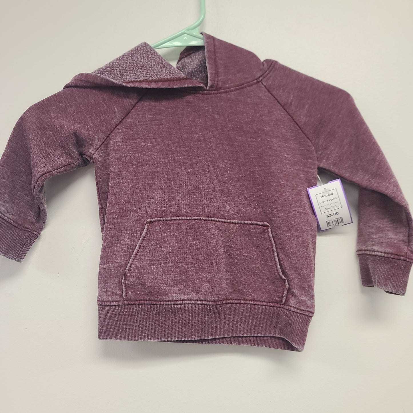 Burgandy Wonder Nation Hoodie, 2T B