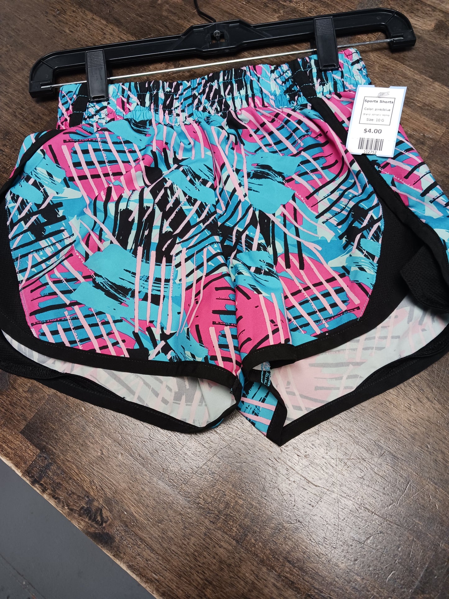 pink/blue Athletic Works Sports Shorts, 10 G