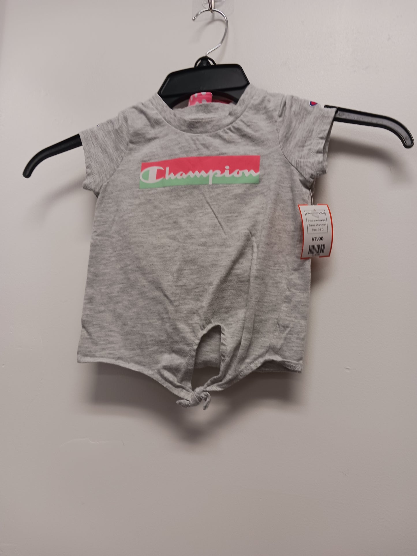 grey/orange Champion 2 Piece Skort & Shirt, 2T G