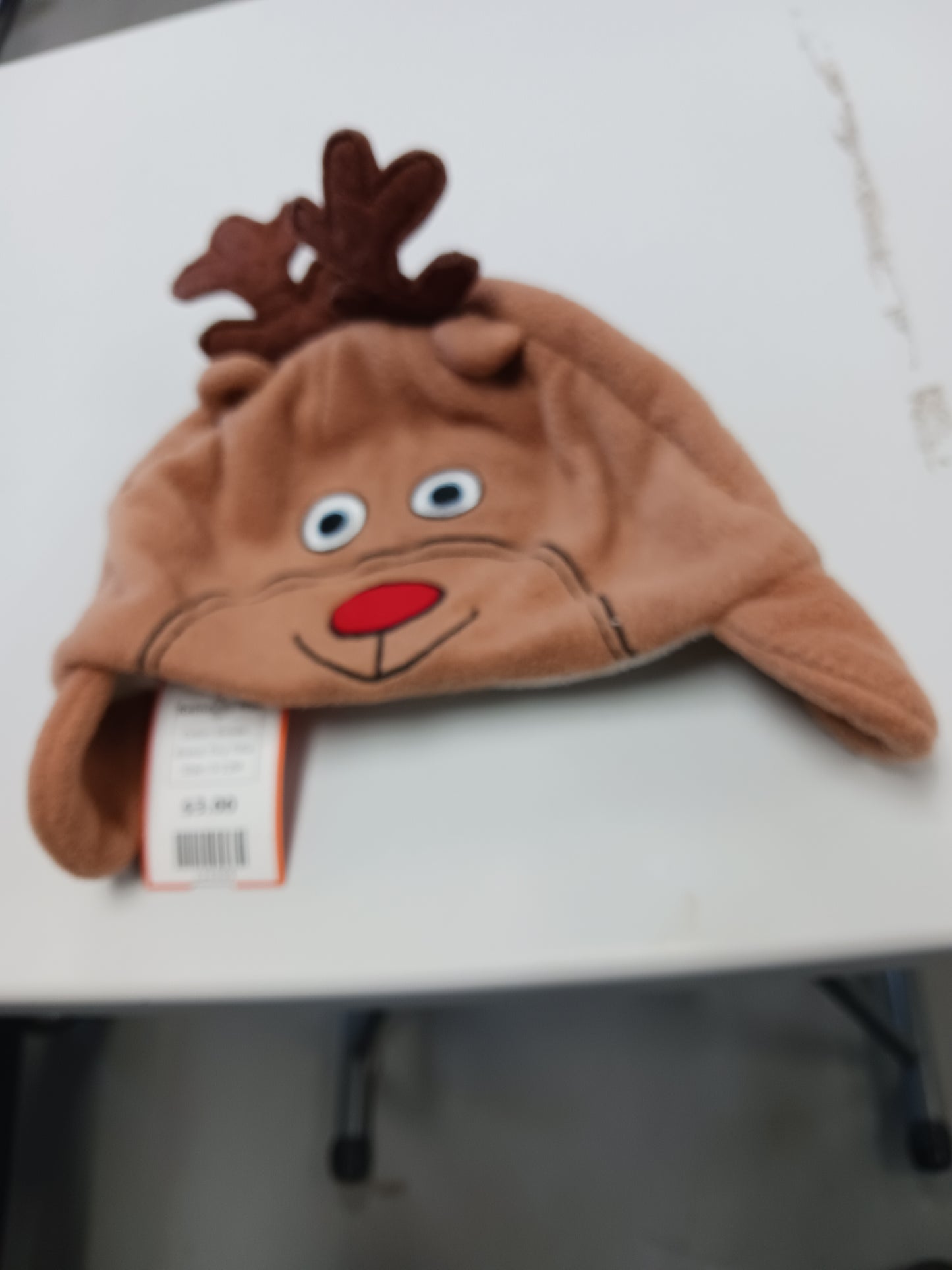 Brown Tiny Tillia Reindeer Hat, 0-12M