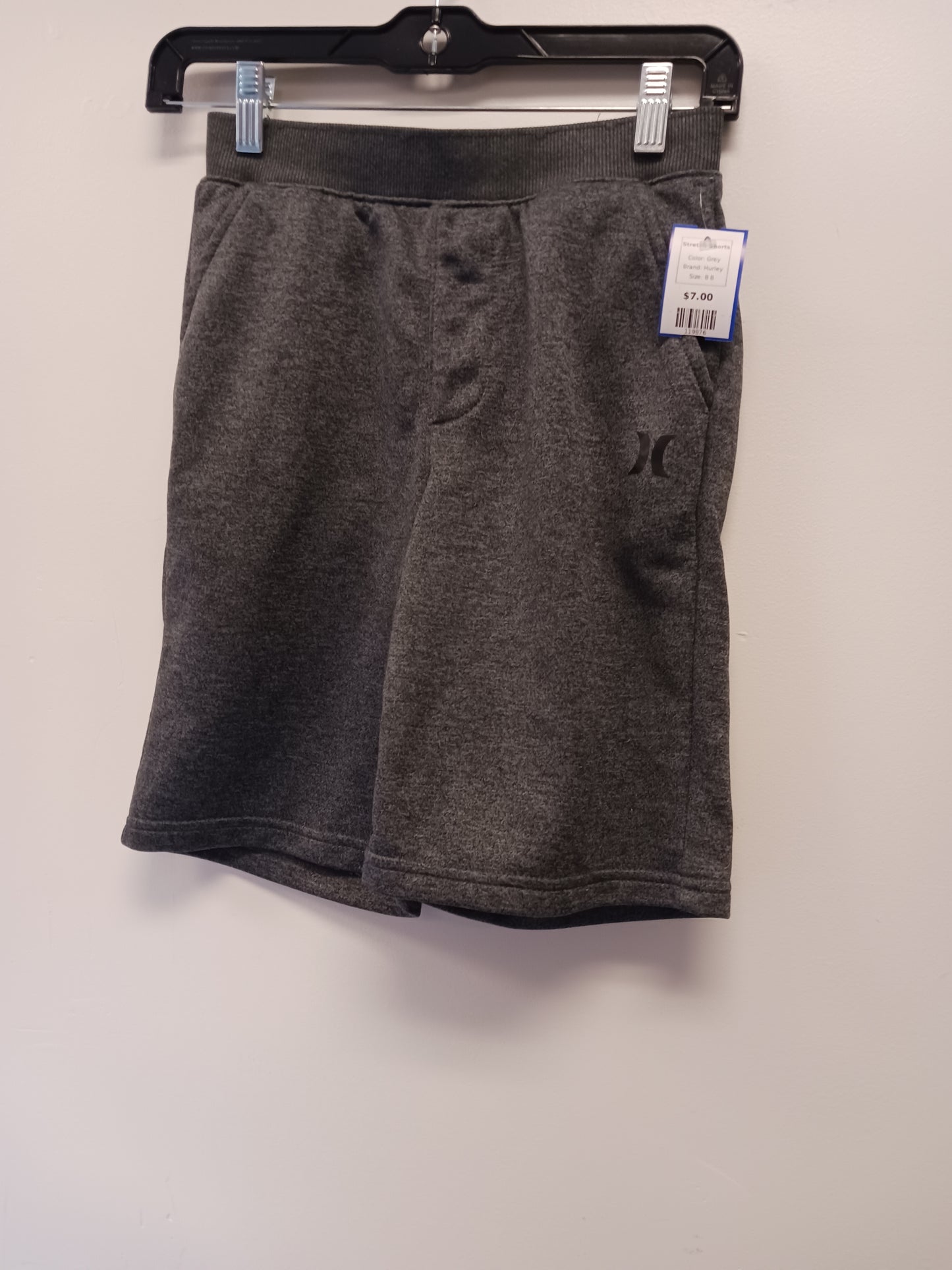 Grey Hurley Stretch Shorts, 8 B