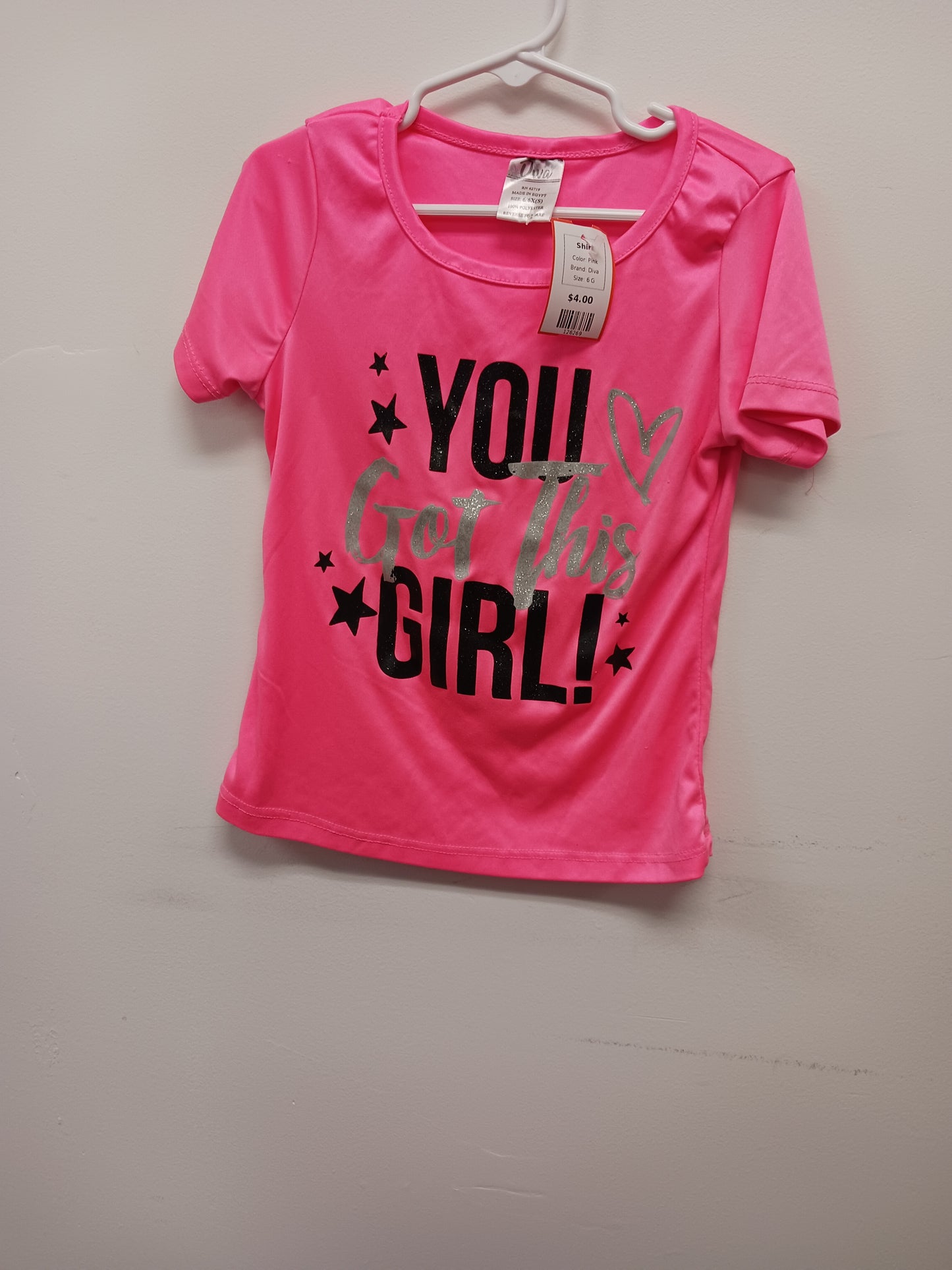 Pink Diva Shirt, 6 G