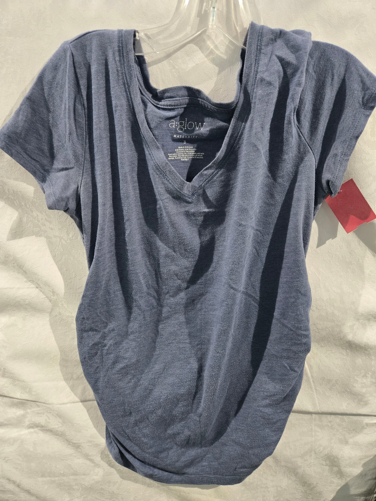 Blue A Glow Maternity Maternity Shirt, Small