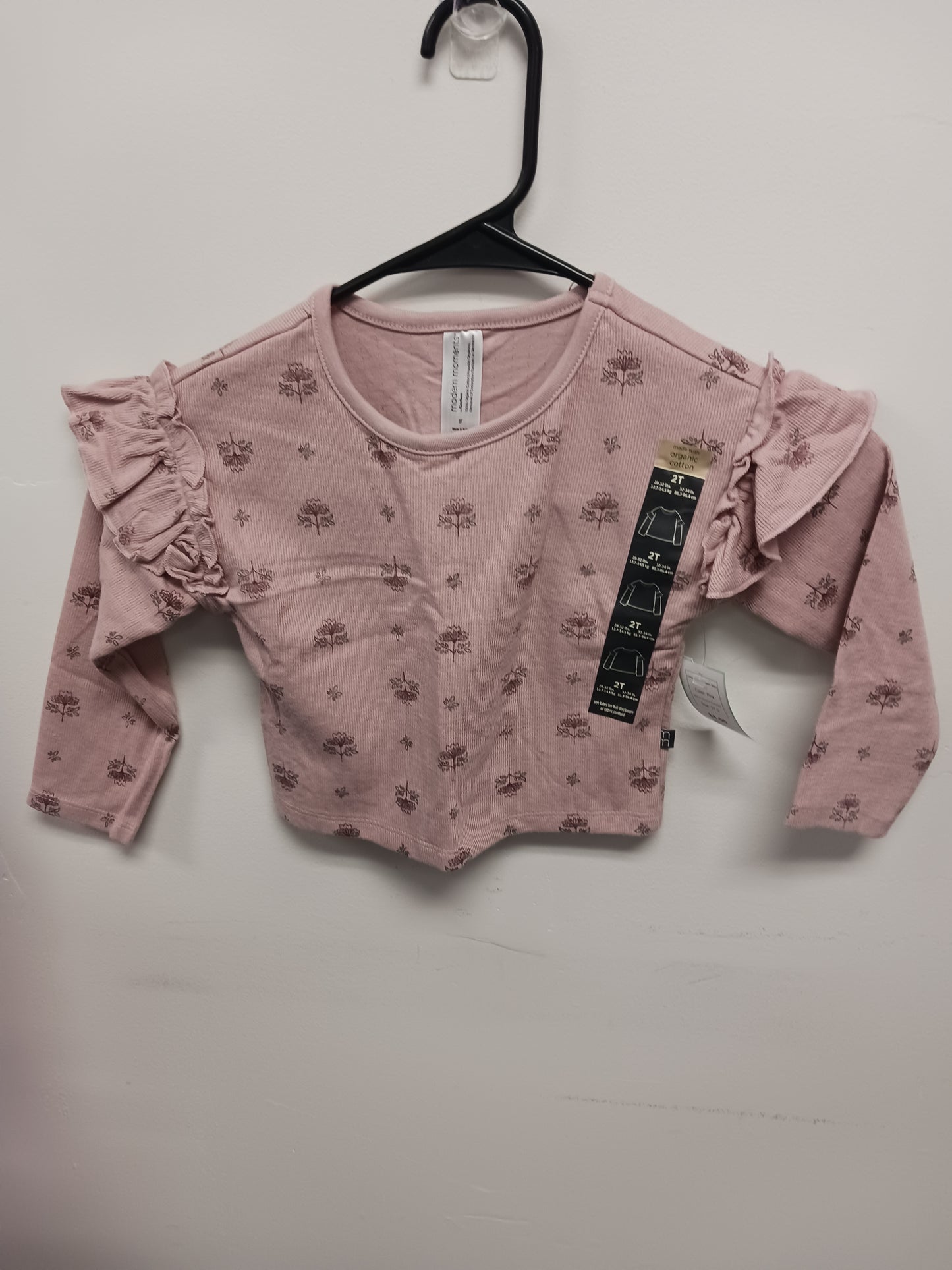 Pink Modern Moments Long Sleeve Flower Shirt, 2T G