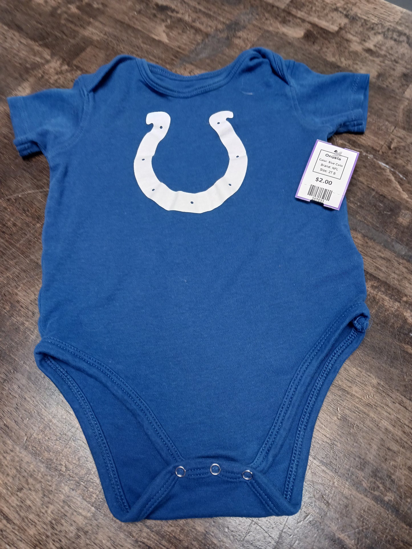 Blue Colts NFL Onesie, 2T B